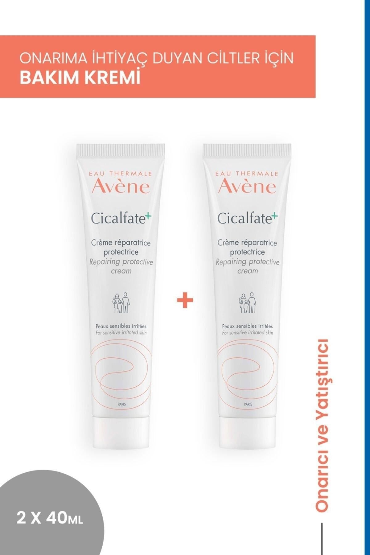 Avene Cicalfate+ Restorative Protective Cream 40 ml x 2 Adet