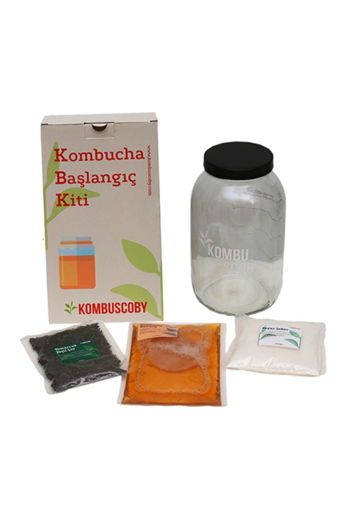 KombuScoby Kombucha Mantarı - Kombucha Kültürü - Kombucha Scoby - Kombu Çayı Mini Kit