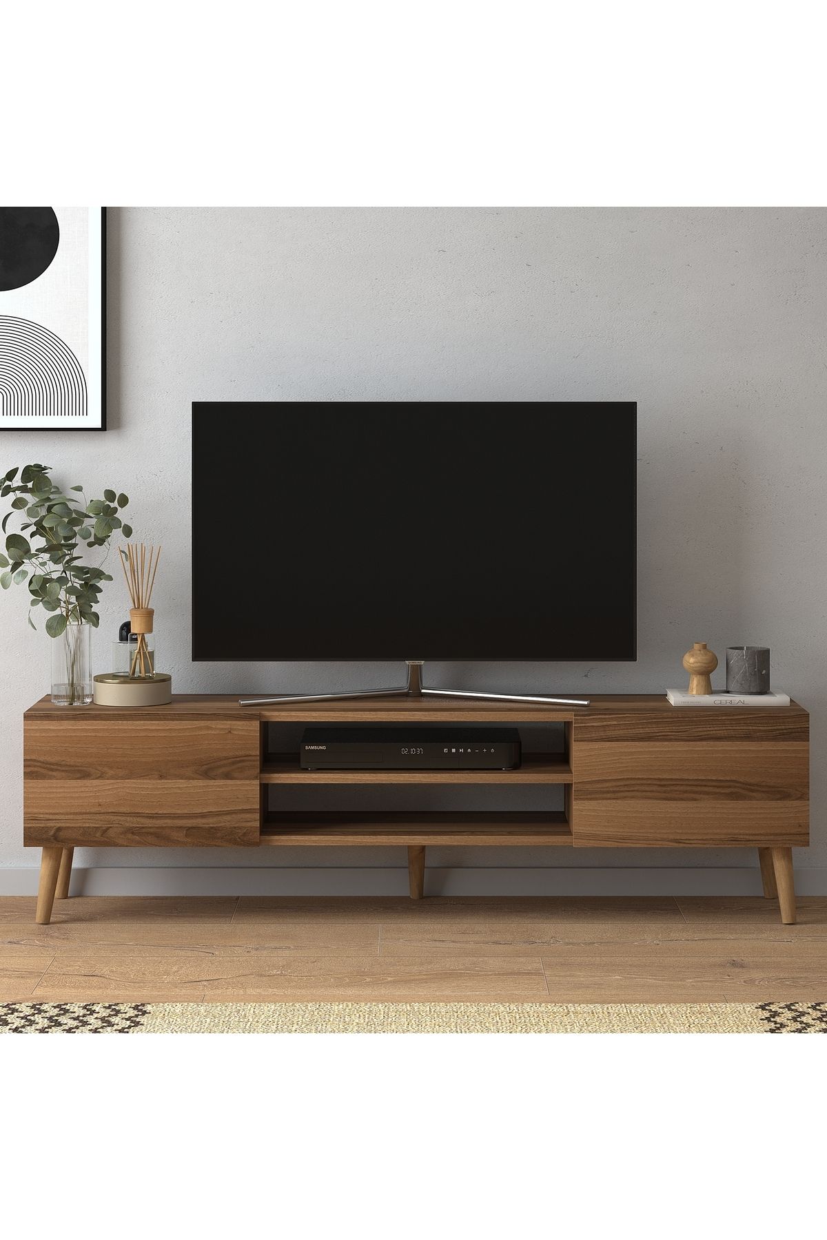 Monte Sehpa Plane Tv Ünitesi 150cm - Ceviz