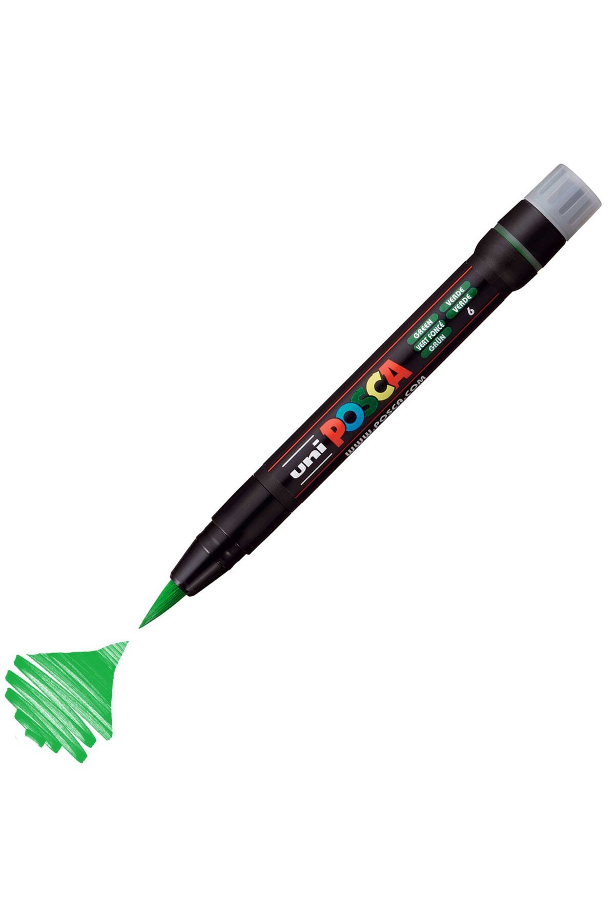 Uni Posca Marker Pcf-350 Brush 0.1-10 Mm Green