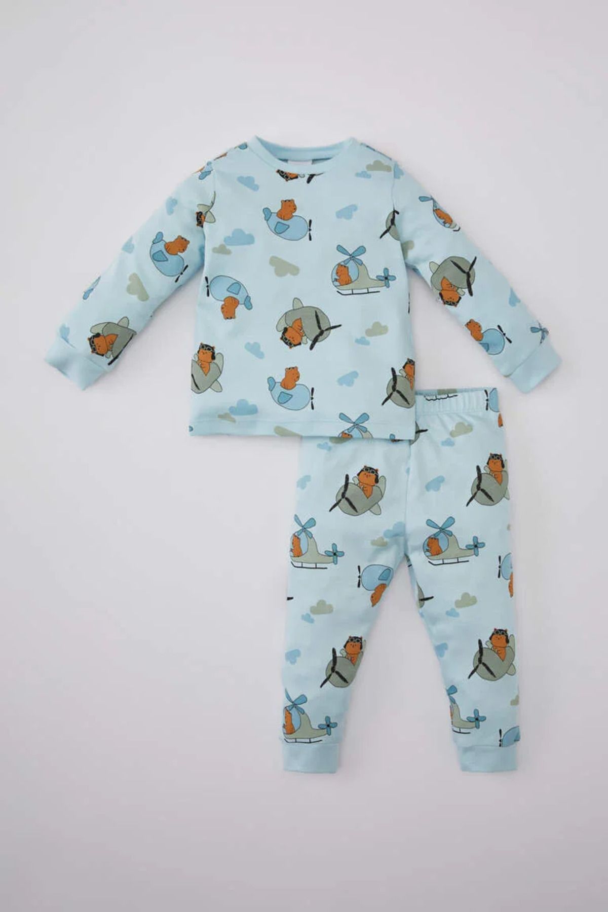 Defacto Erkek Bebek Ayı Baskılı Uzun Kollu Premium Pijama Takımı Tyc3zuyyxn170577629592891
