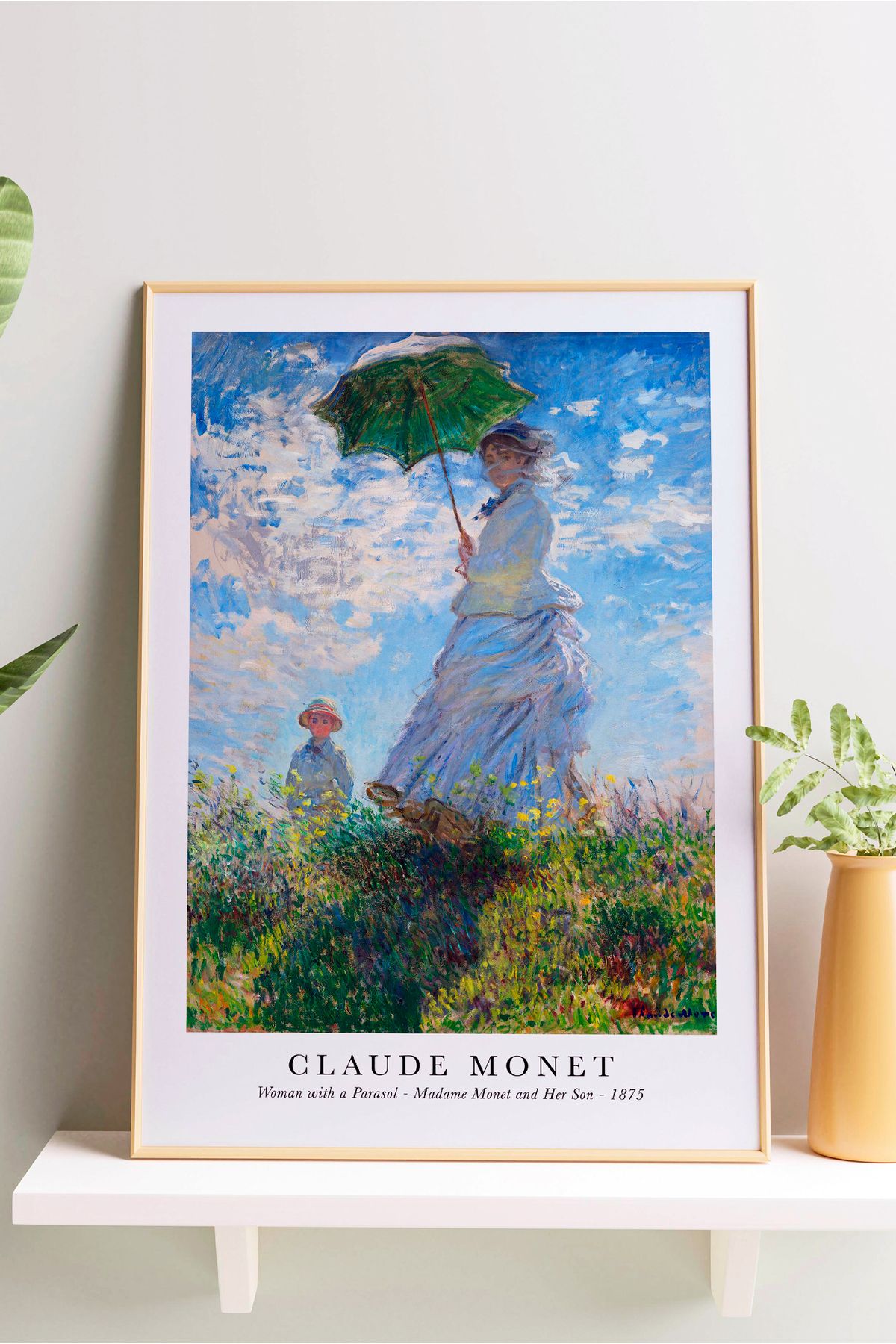 KOFdesign Claude Monet - Gezinti (Woman with a Parasol) Madame Monet and Her Son Tablosu Sanat Eseri Posteri