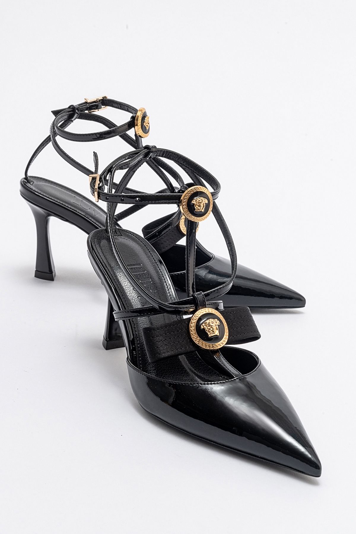 luvishoes GRADO Siyah Rugan Kadın Topuklu Ayakkabı
