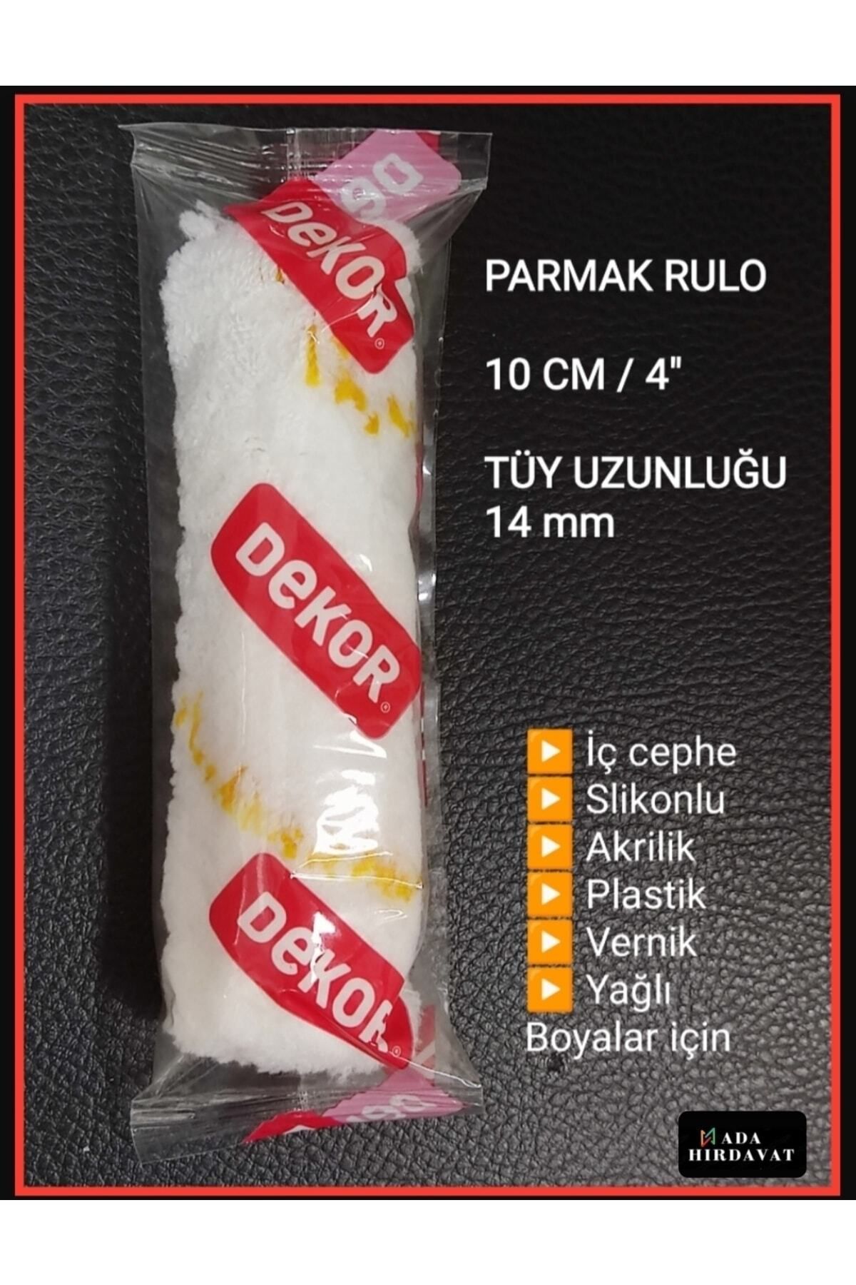 Dekor Parmak Rulo Mını Roler Yedek Uc / 10cm / Hobi Boya Badana Rulo Fırça / 2 Adet