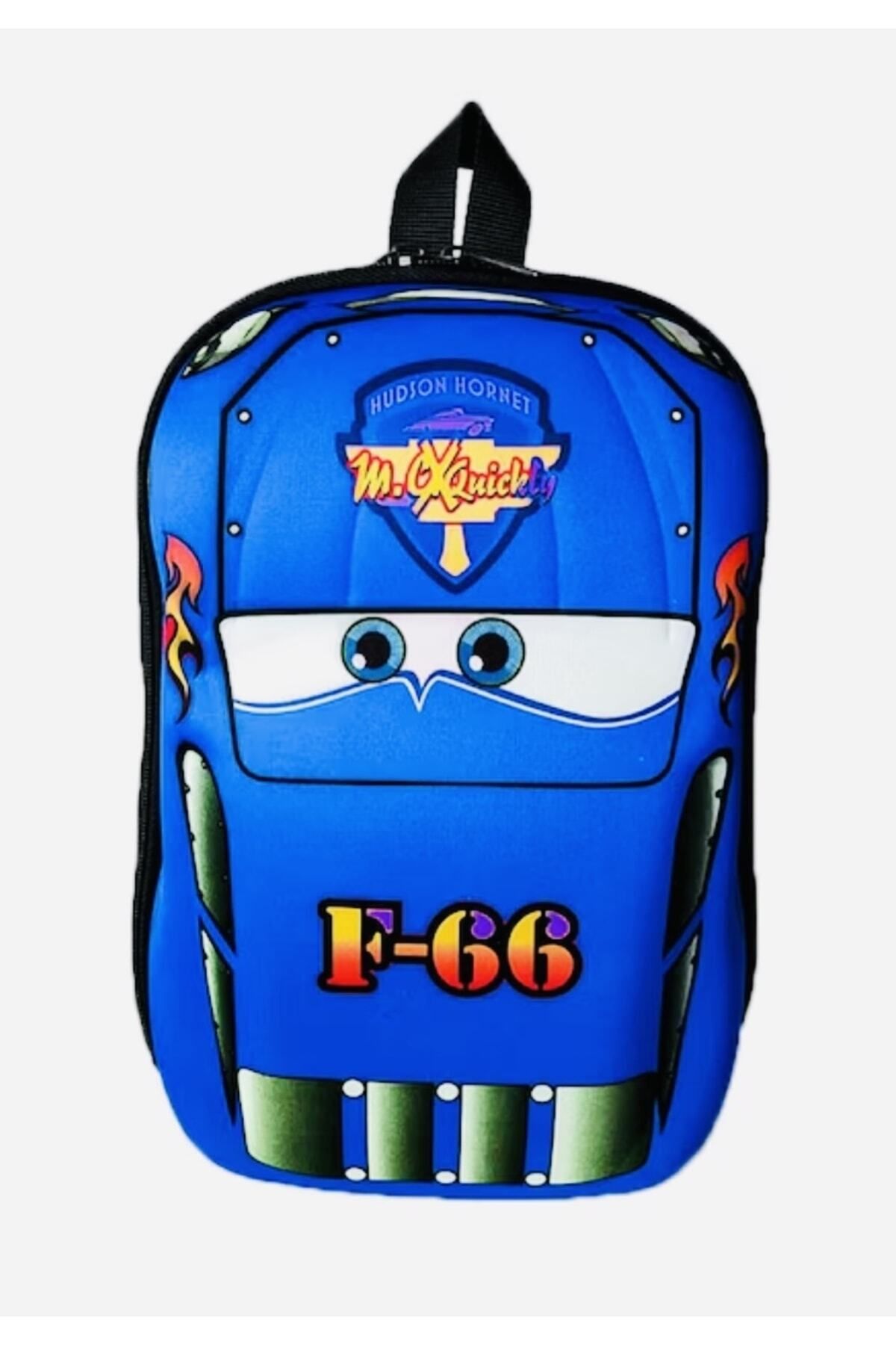 Kuzey Treend Çocuk Anaokulu Sırt Çanta F66 Şimşek Mcqueen Mavi Arabalı