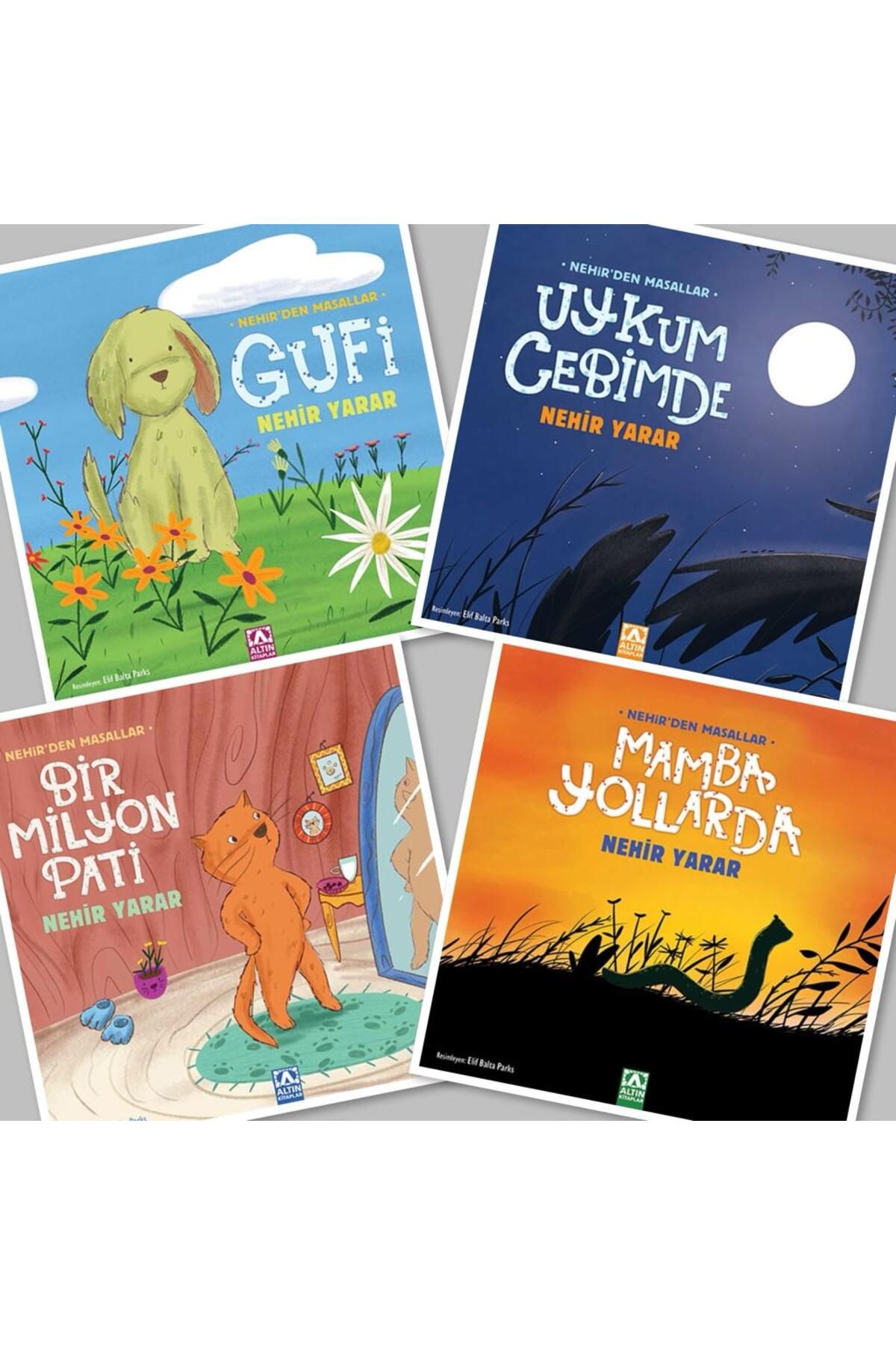 Altın Kitaplar Nehir'den Masallar Gufi - Uykum Cebimde - Bir Milyon Pati - Mamba Yollarda (4 Kitap)