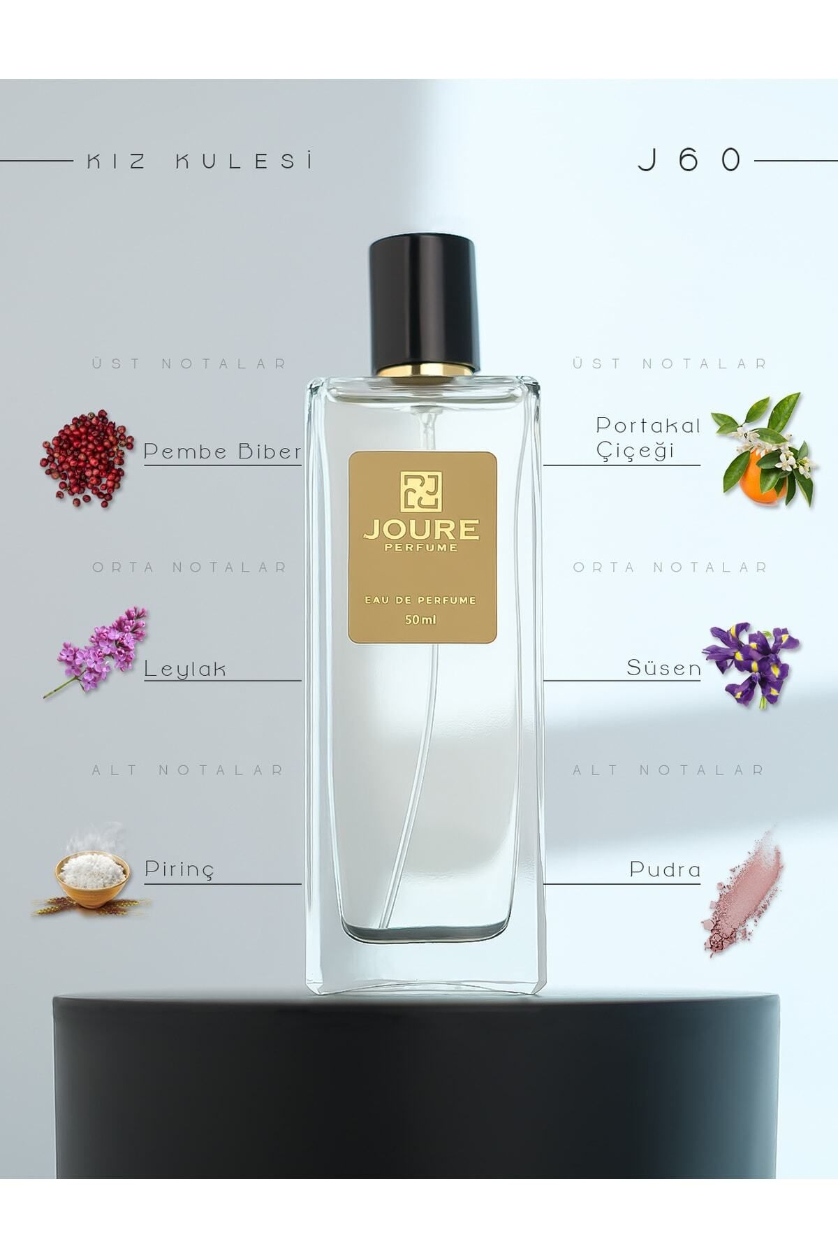 JOURE PERFUME J60 - Afrodizyak Etkili Portakal Çiçeği Pudralı Kokulu 50ml Kalıcı Edp Kadın Parfüm