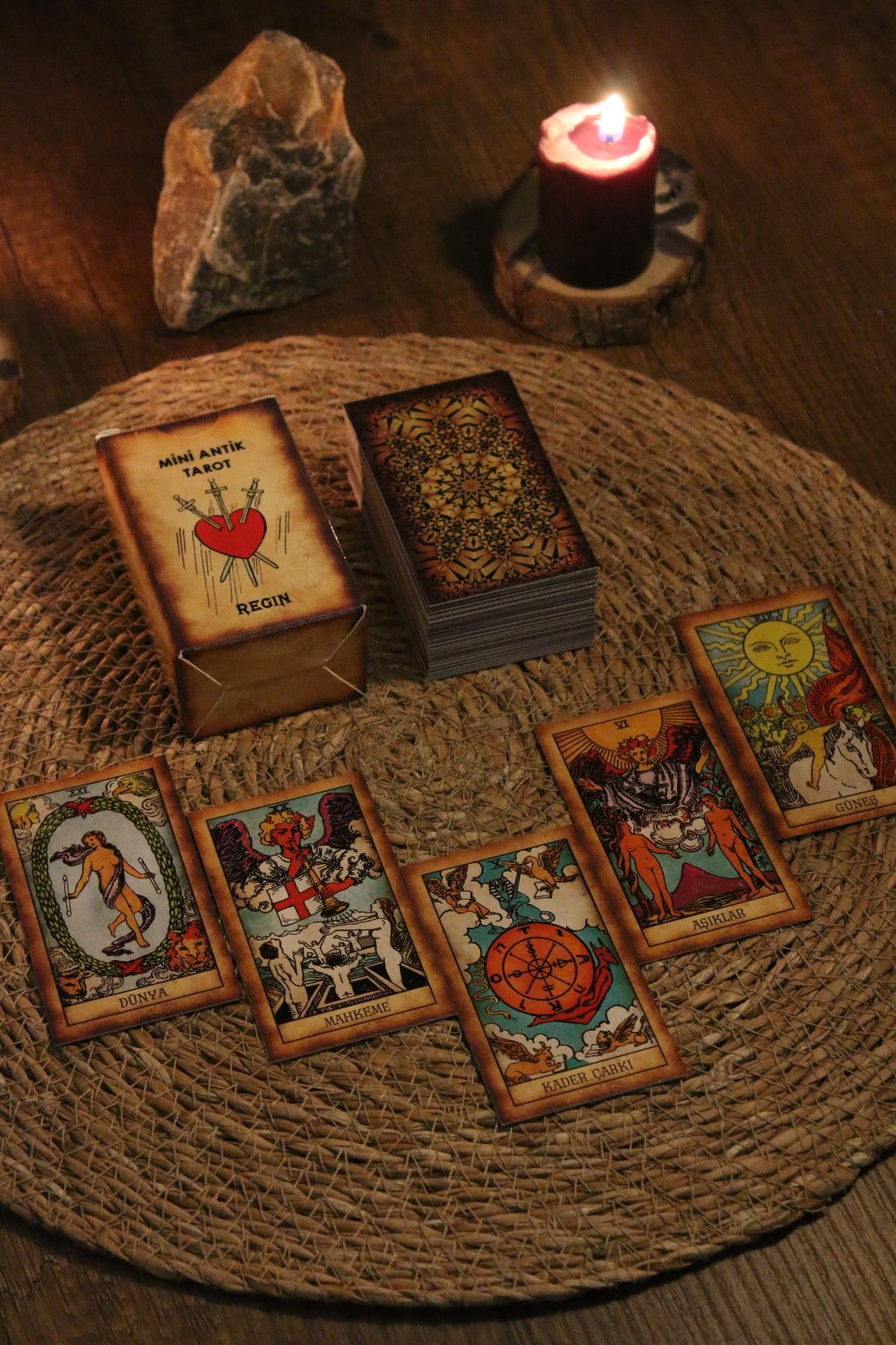 Paganca Küçük Antik Spiritüel Tarot Destesi 78 Kart