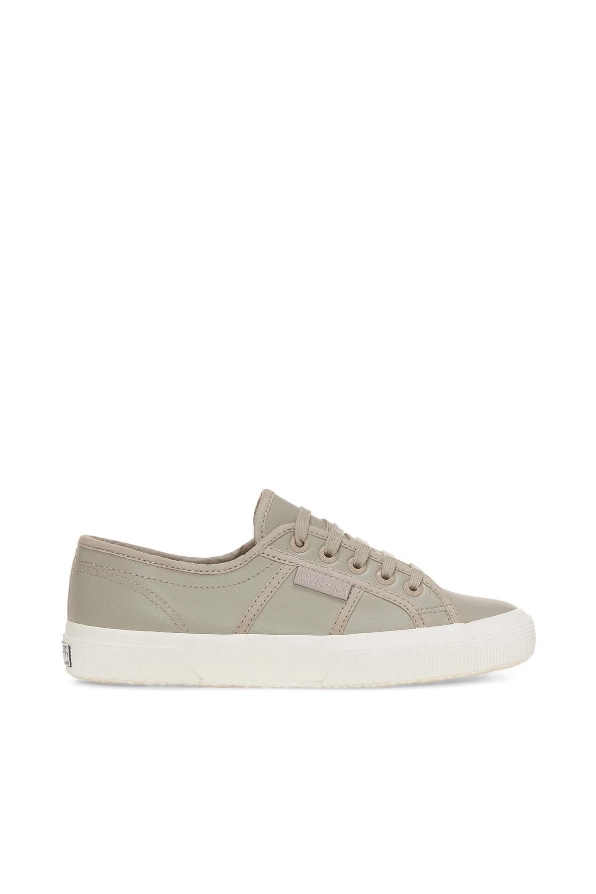 Superga 2750 Tumbled Leather Unisex Gri Sneaker