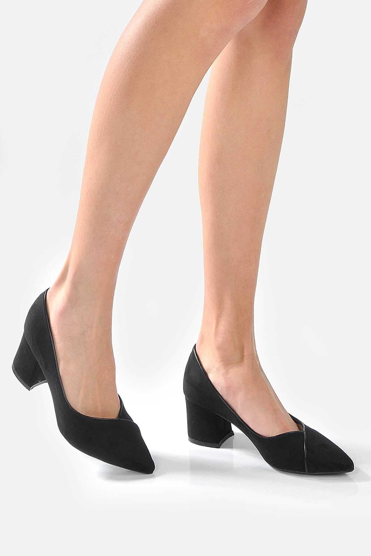 Vizon Ayakkabı Siyah Kadın Topuklu Ayakkabı 143754