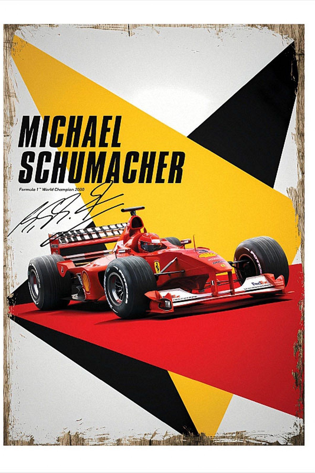 karizmart Michael Schumacher Art Mdf Poster 18cm X 27cm