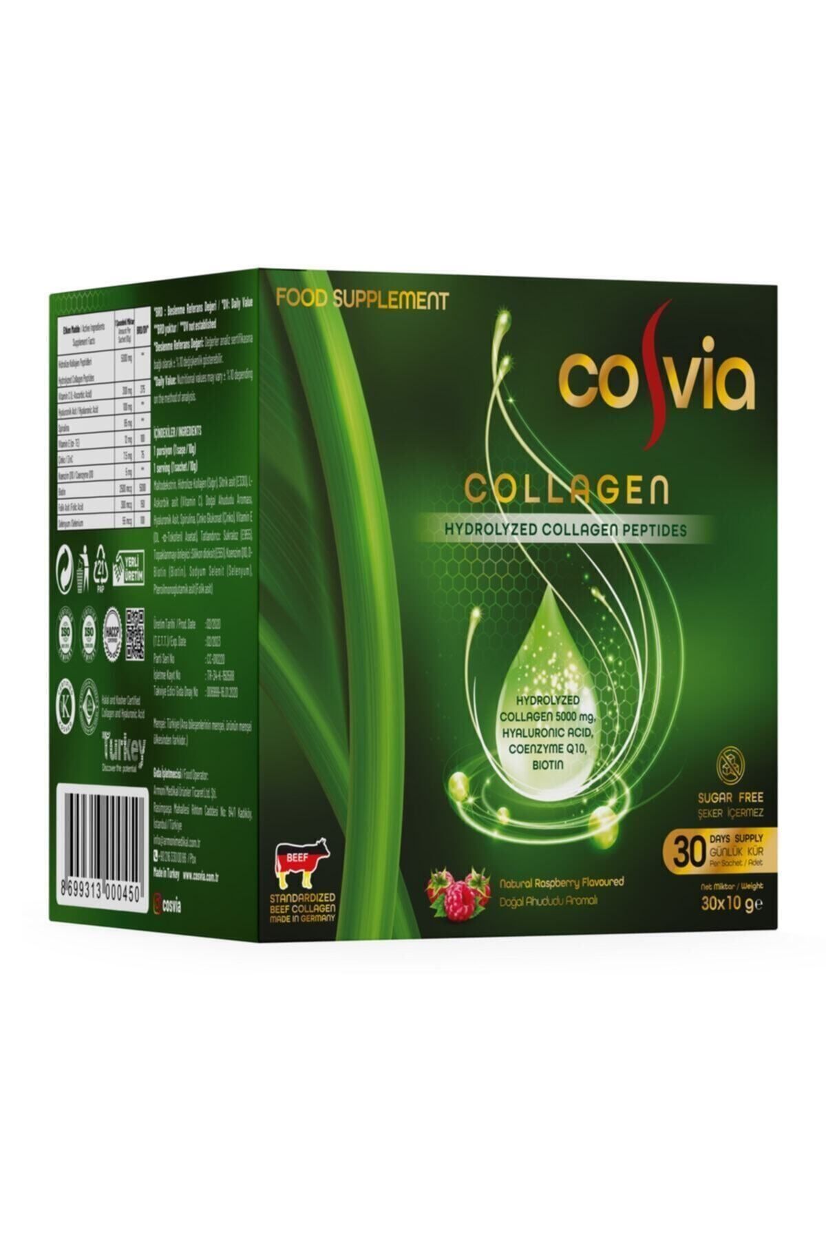 COSVIA Collagen Hidrolize Peptid 1 Pk. 30 Saşe (1 Aylık)