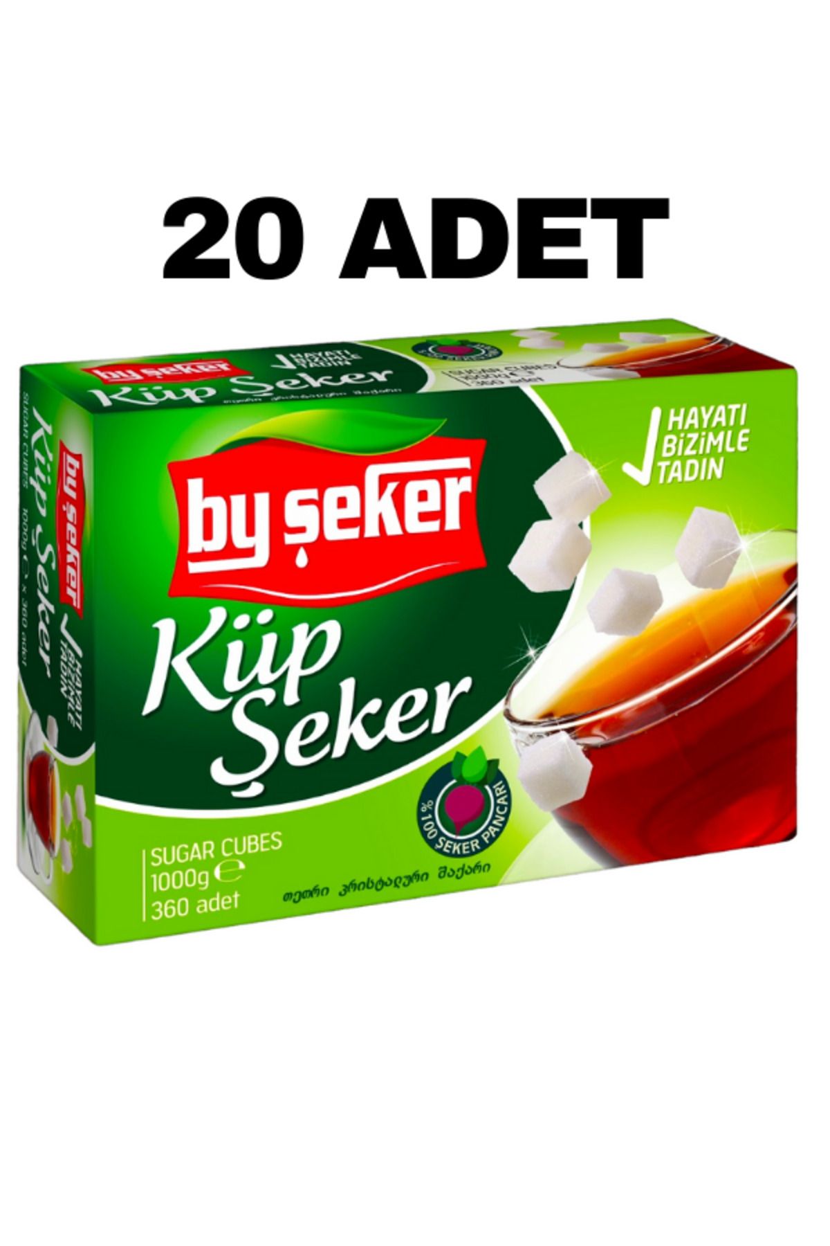 By Şeker Küp Şeker 1 Kg X 20 Adet