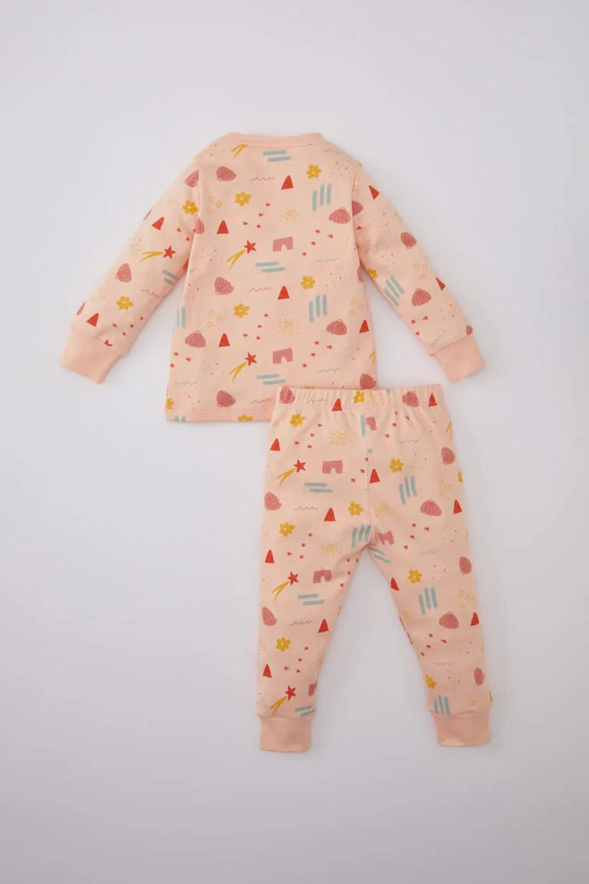 Defacto Kız Bebek Desenli Uzun Kollu Pijama Takımı B7748a524sp