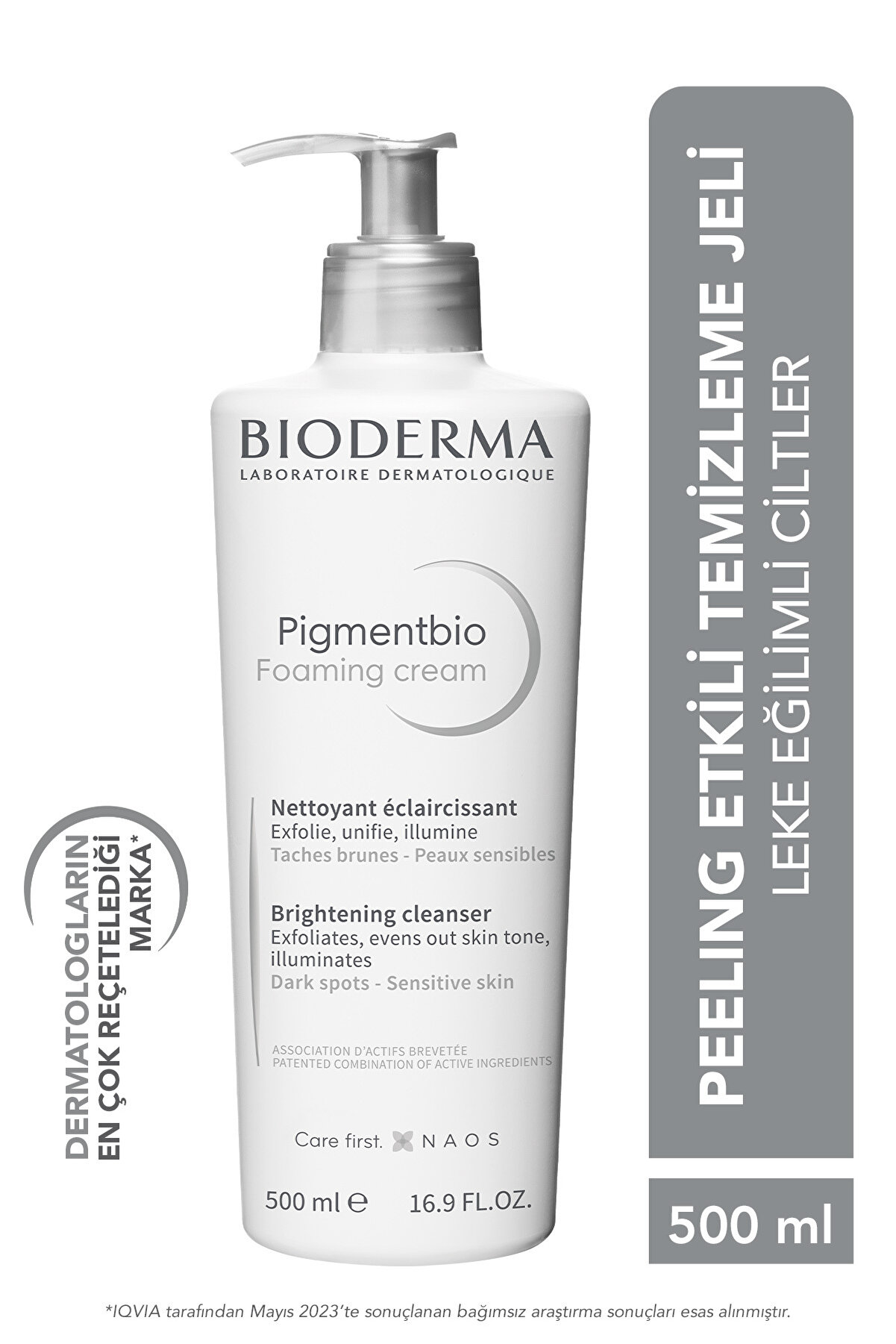 Bioderma Pigmentbio Foaming Cream Aydınlatıcı Peeling Etkili Yıkama Jeli Yüz Ve Vücut 500 ml