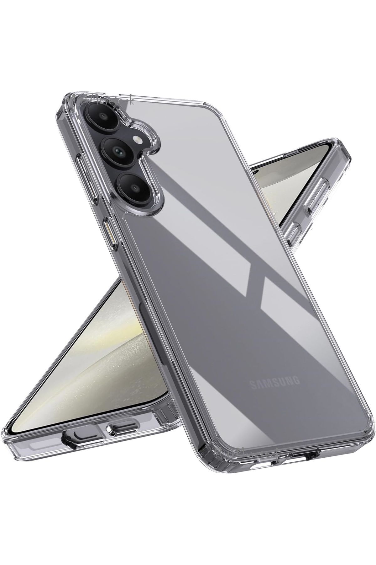 m.tk moveteck Samsung Galaxy S24 Plus Kılıf Kamera Çıkıntılı Korumalı Renksiz Yumuşak Şeffaf Esnek Silikon Kapak