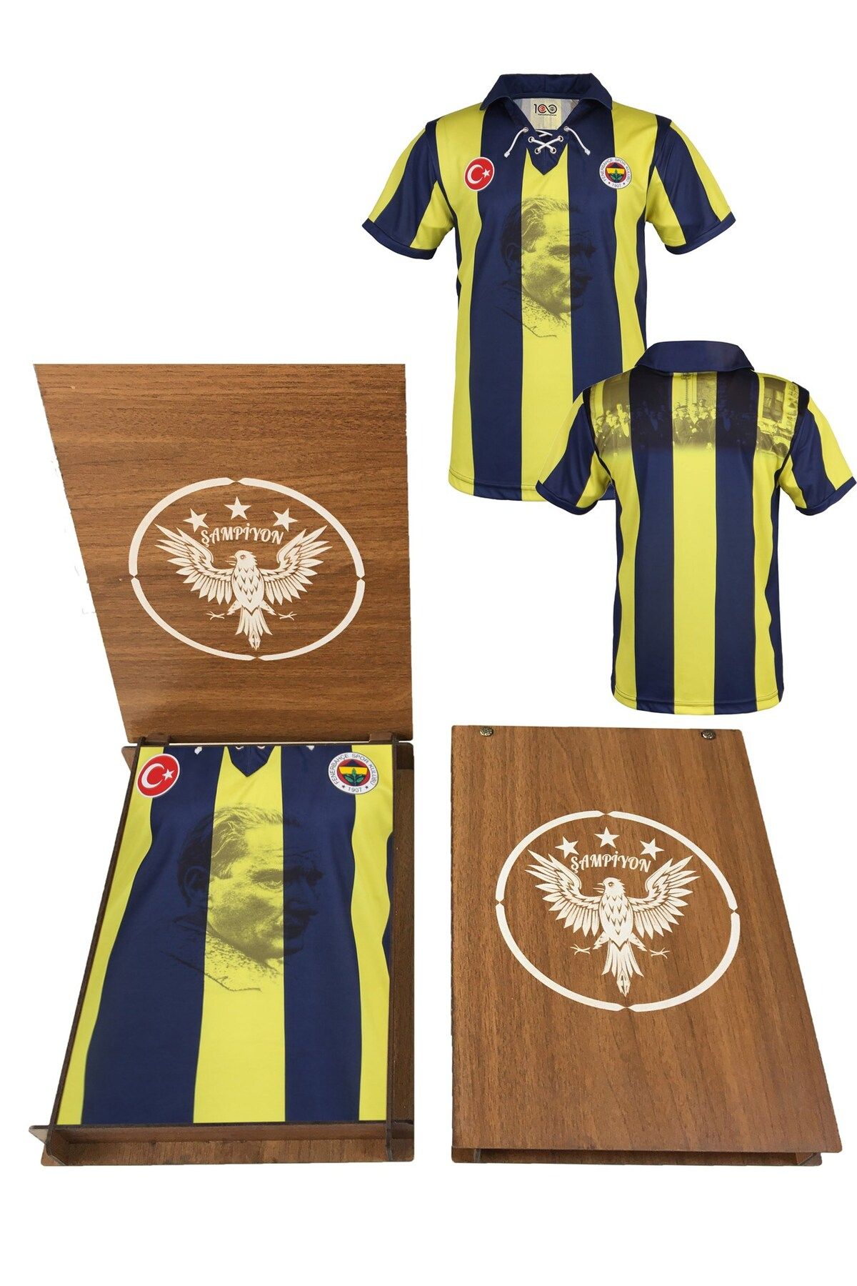 Fenerbahçe Lisanslı 100. Yıl Forma - Hediye Kanarya Ahşap Kutulu