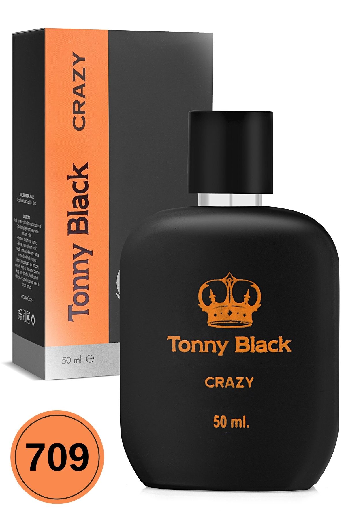 Tonny Black Orijinal Erkek 709 Özel Seri Uzun Süre Kalıcı Etkili Crazy Özel Serisi Lüks Erkek Parfüm 50ml