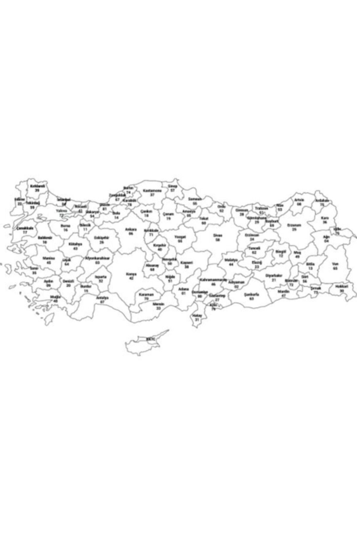 Evbuya Türkiye Il Haritası, Kendiliğinden Tutunan, Statik, Yapışkansız Sihirli Akıllı Kağıt Harita