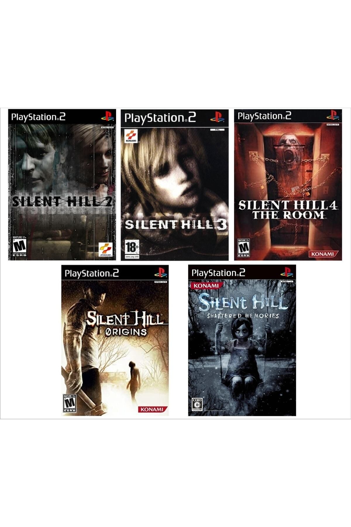 Konami Playstatıon 2 - Sılent Hıll Serisi 5 Oyunluk Set - Sadece Çipli Cihazlar Için!