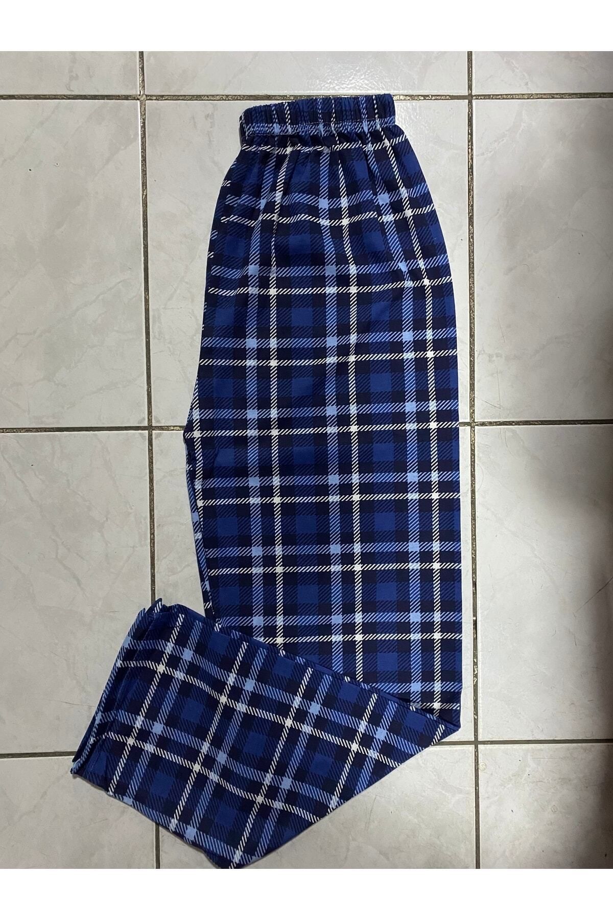 Öztürk şendil iç giyim Unisex Kareli Tek Alt S/m Beden Penye Pijama