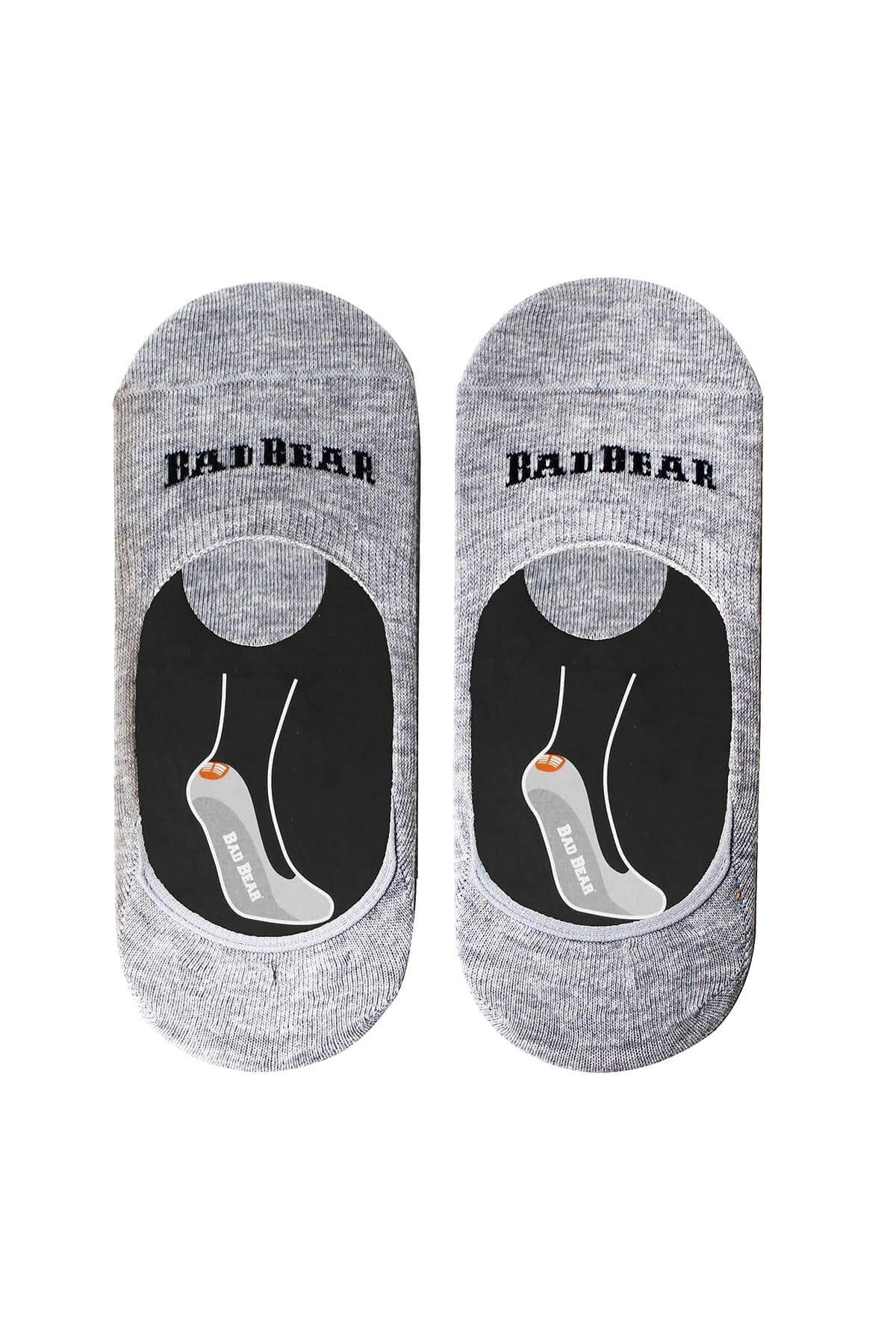 Bad Bear Core Zero Gri Melanj Unisex Babet Çorap