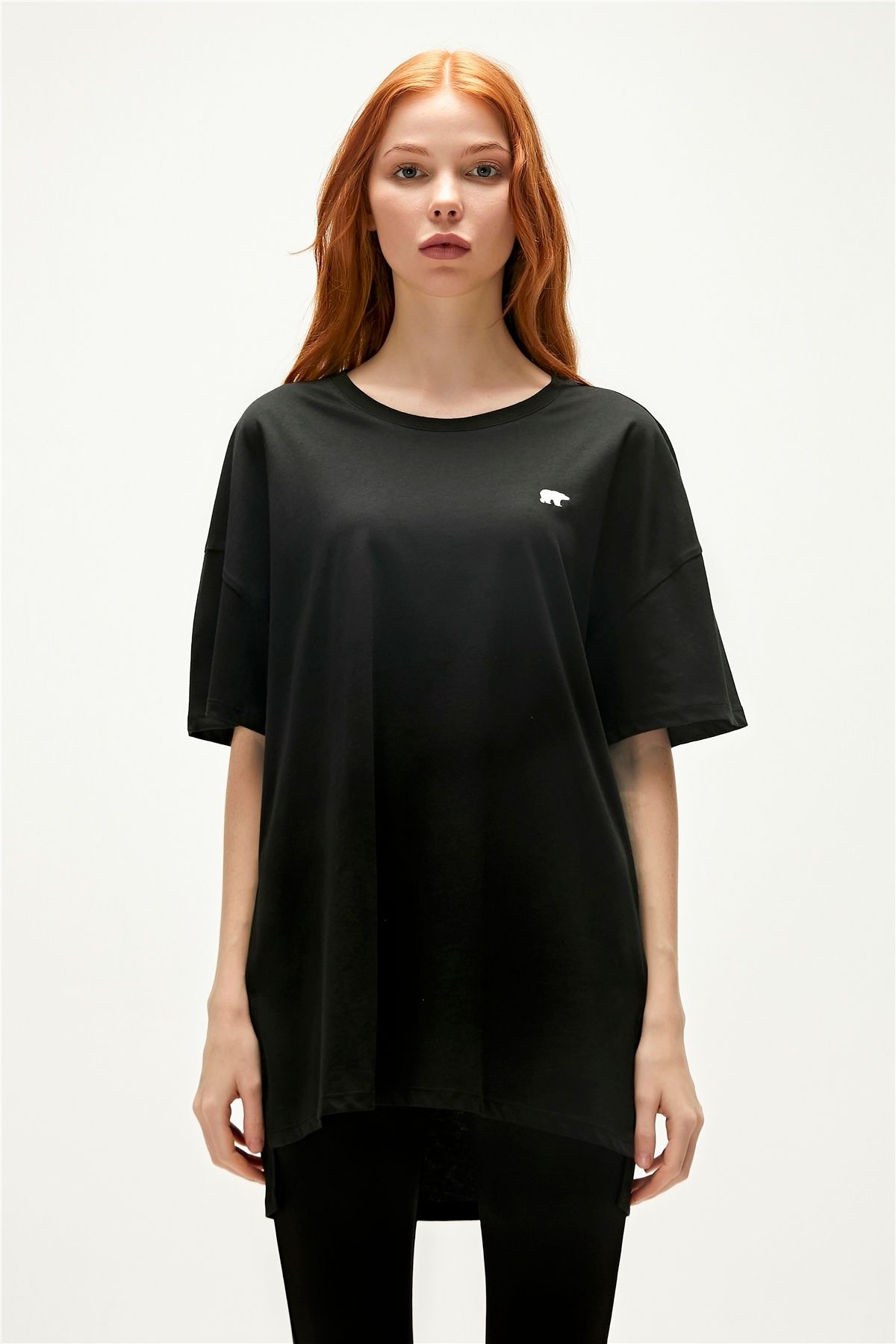 Bad Bear Aliana Oversize T-shirt Siyah Basic Kadın Tişört