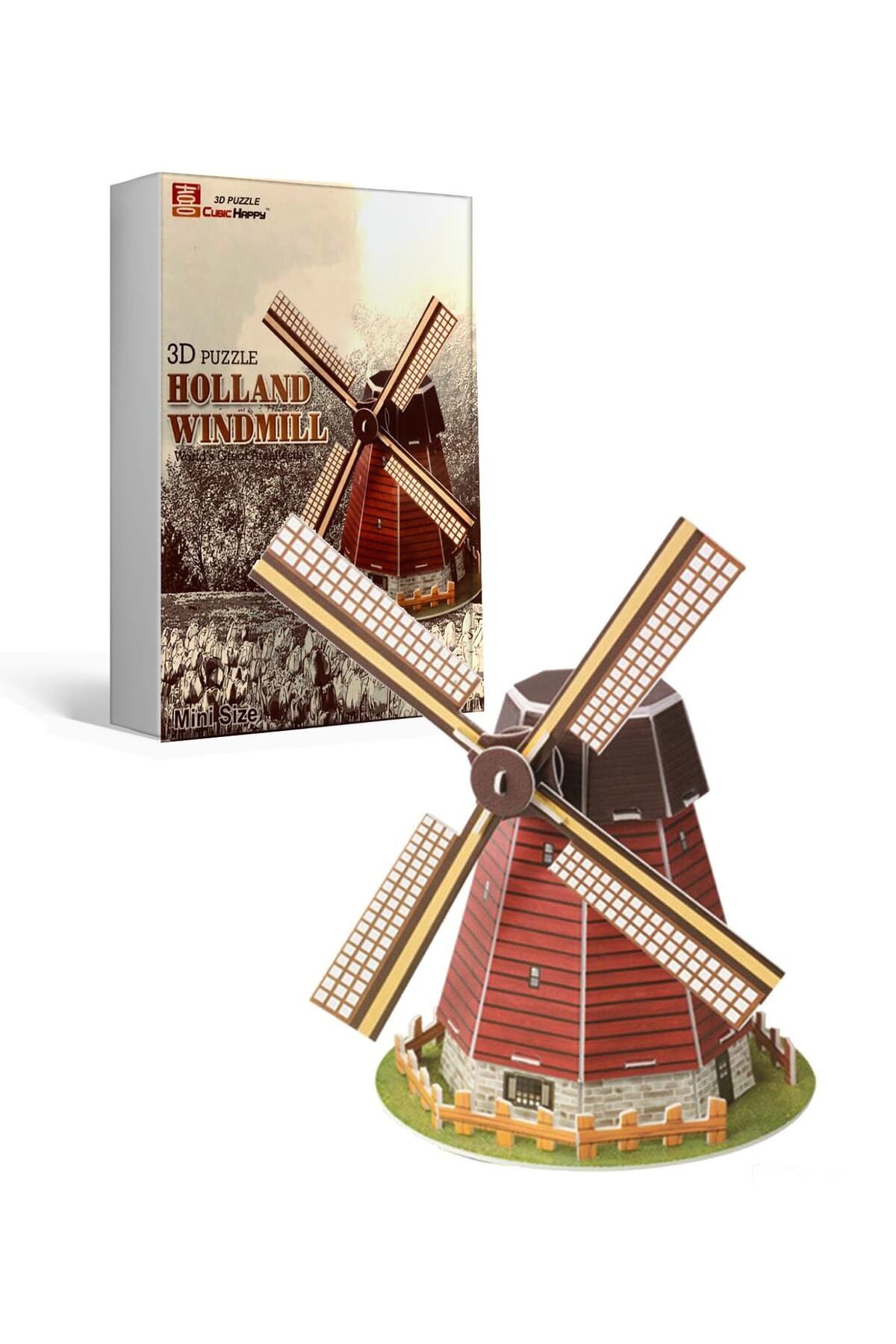p parti oyunevi Holland Windmill 3d Puzzle 20 Parça Yapboz Maket