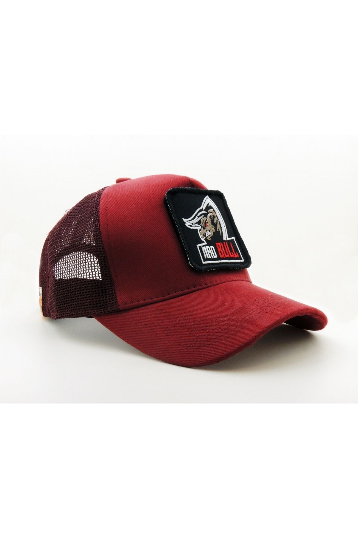 CityGoat Trucker (NAKIŞ) MAD BULL Logolu Unisex Bordo Şapka (CAP)