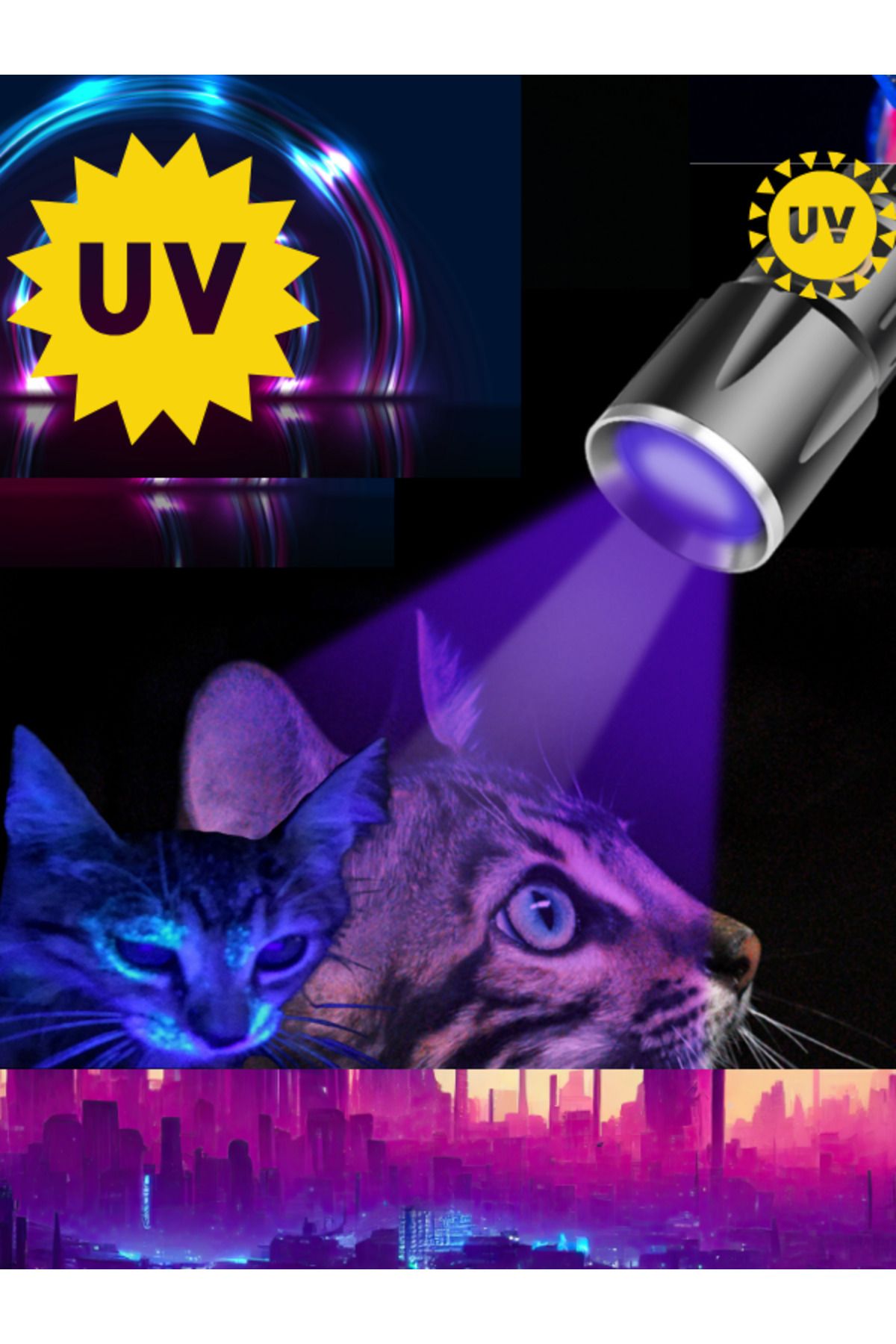 Genel Markalar ultraviyole el feneri kedi köpek mantar idrar gösteren uv ışık