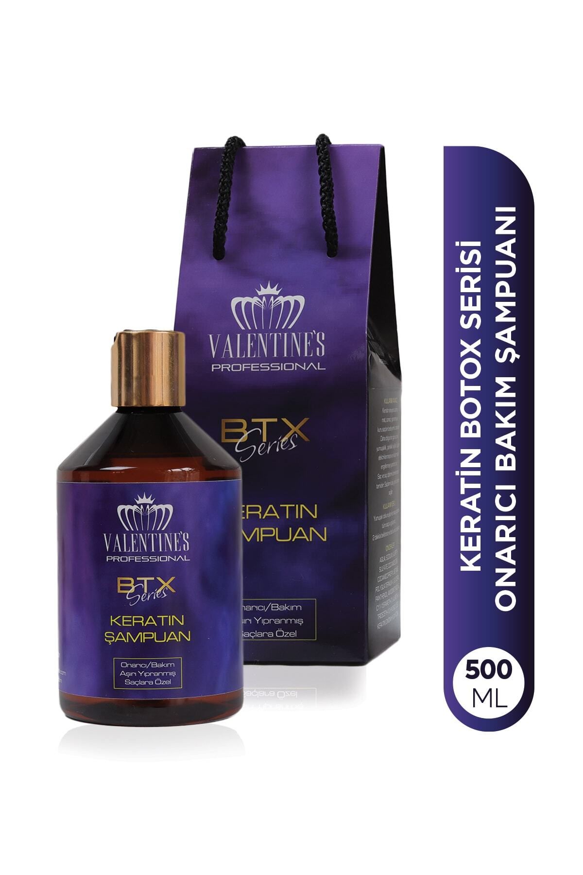 VALENTINES PROFESSIONAL Keratin Botox Canlandırıcı Bakım Onarım Şampuanı Hacim Dolgun Saçlar