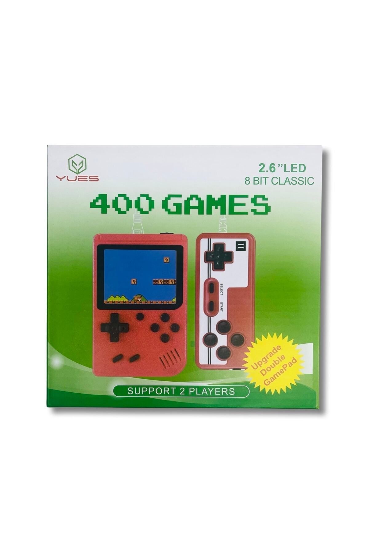 YUES Retro El Atarisi 400 Oyunlu Nostalji Oyun Konsolu 2 Kişilik Kırmızı