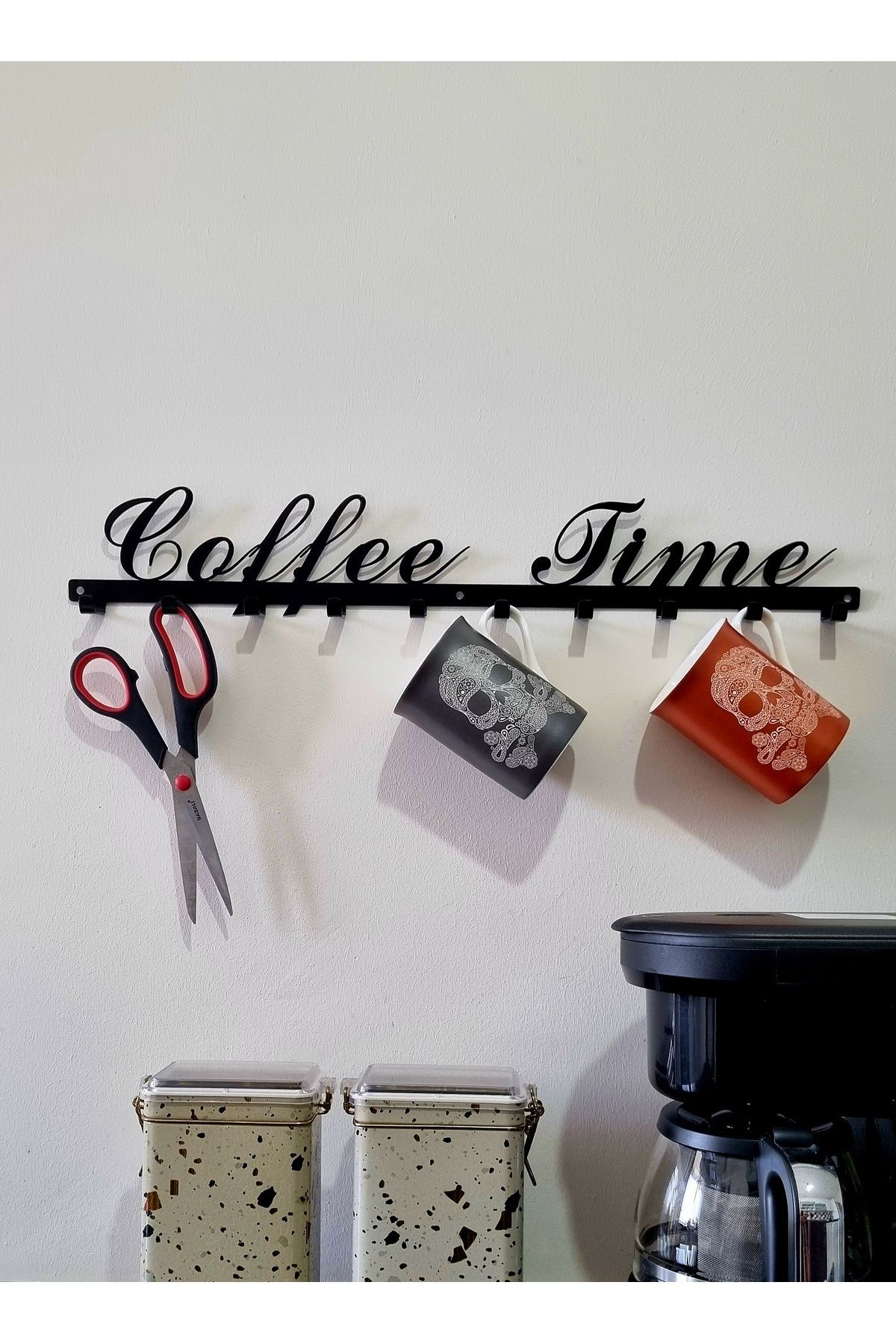 NEPA Dekoratif Coffee Time Fincan Ve Kupa Askısı 60cm