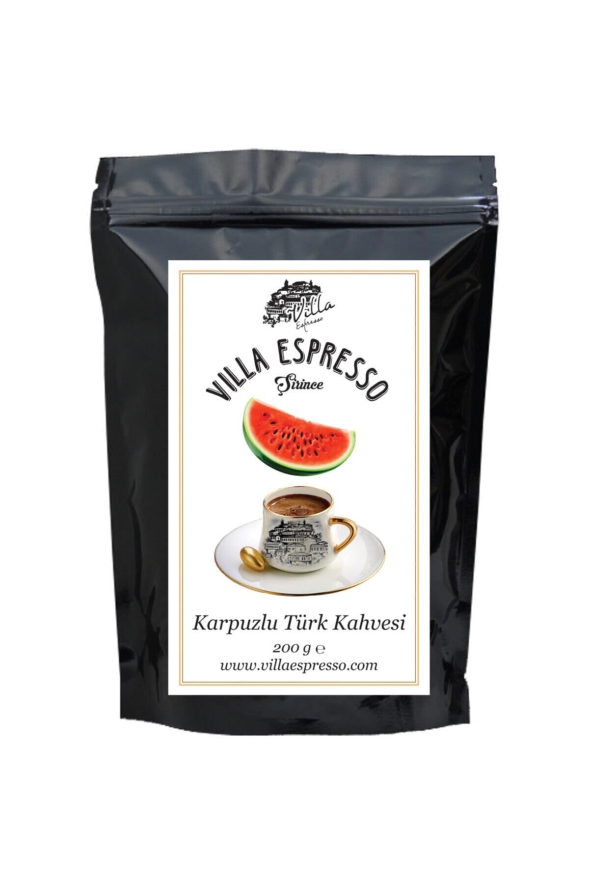 Villa Espresso Karpuz Aromalı Türk Kahvesi (200 Gr) Öğütülmüş Karpuzlu Kahve