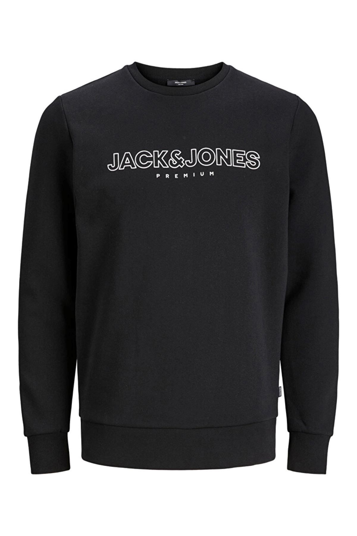 Jack & Jones 12245593 Jack & Jones Jprblajason Brandıng Sweat Crew Neck Erkek Sweat Black