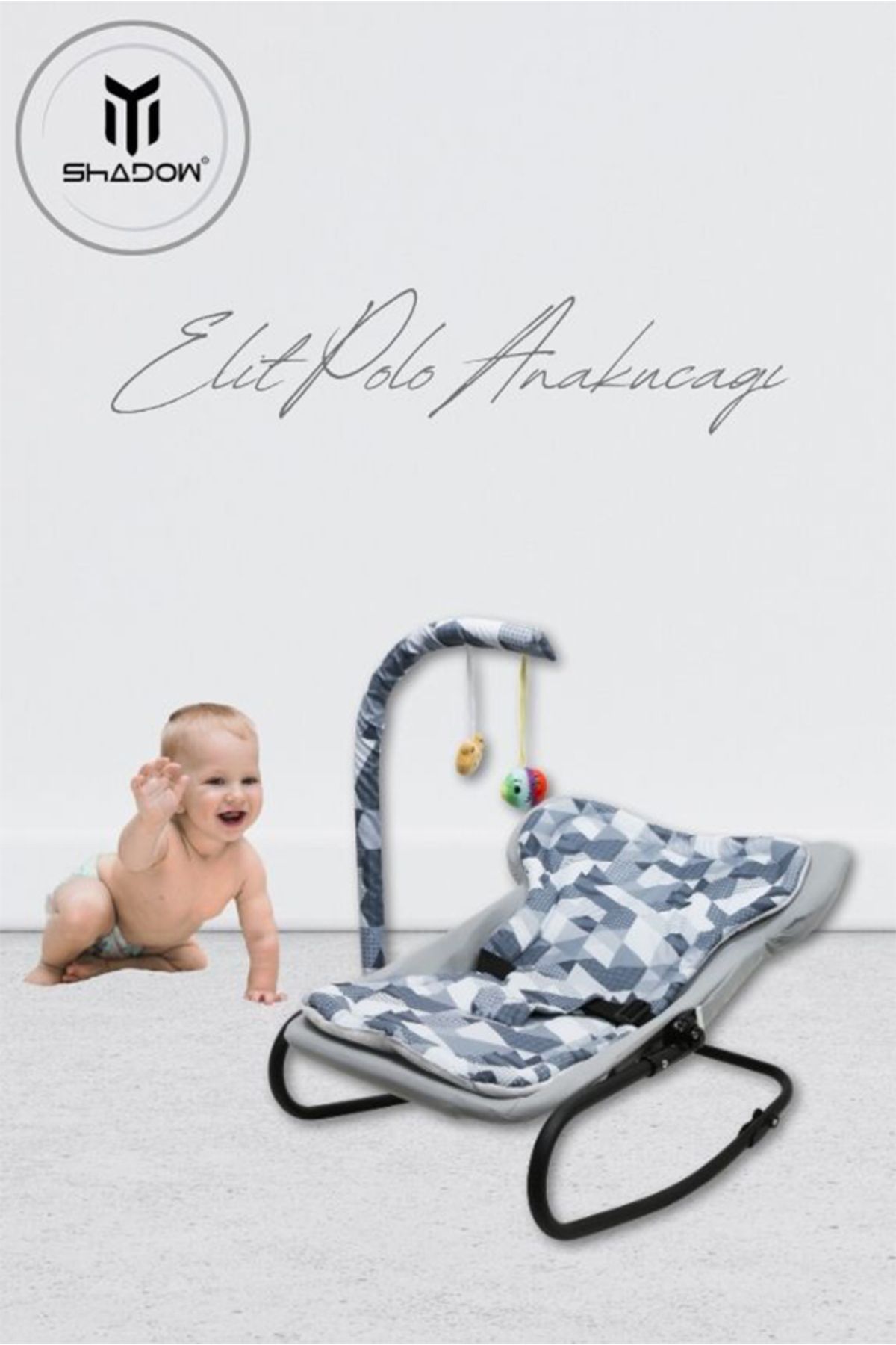 Happy Baby Elit Polo Anakucağı-kademeli-sallanır-sabitlenebilir-oyuncaklı -anakucagi - Hazır Kurulu Gelir