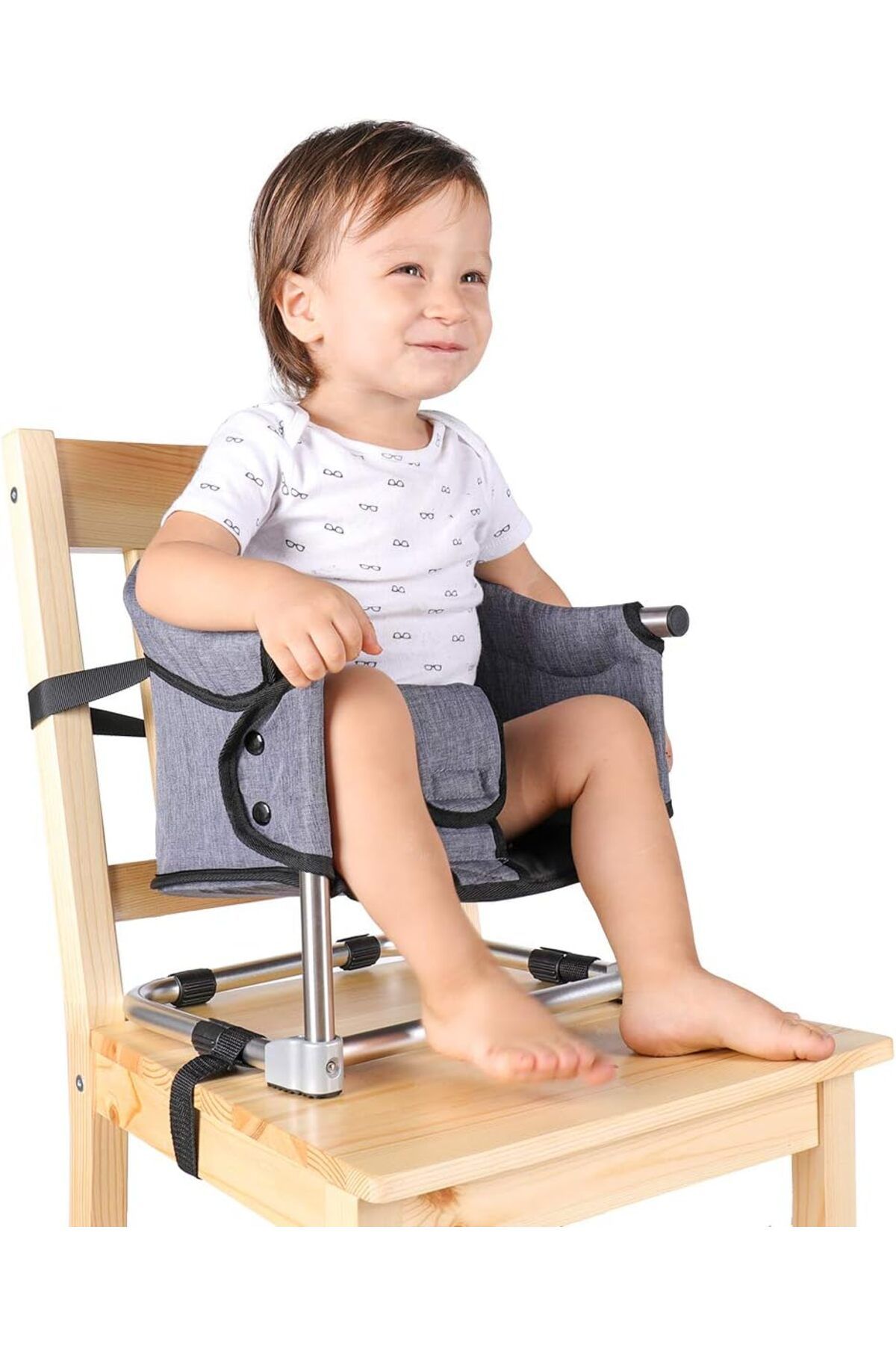 Toogel Yemek Masası için Yükseltici Koltuk, Emniyet Tokalı ve Yüksekliği Ayarlanabilir, Mama Sandalyesi