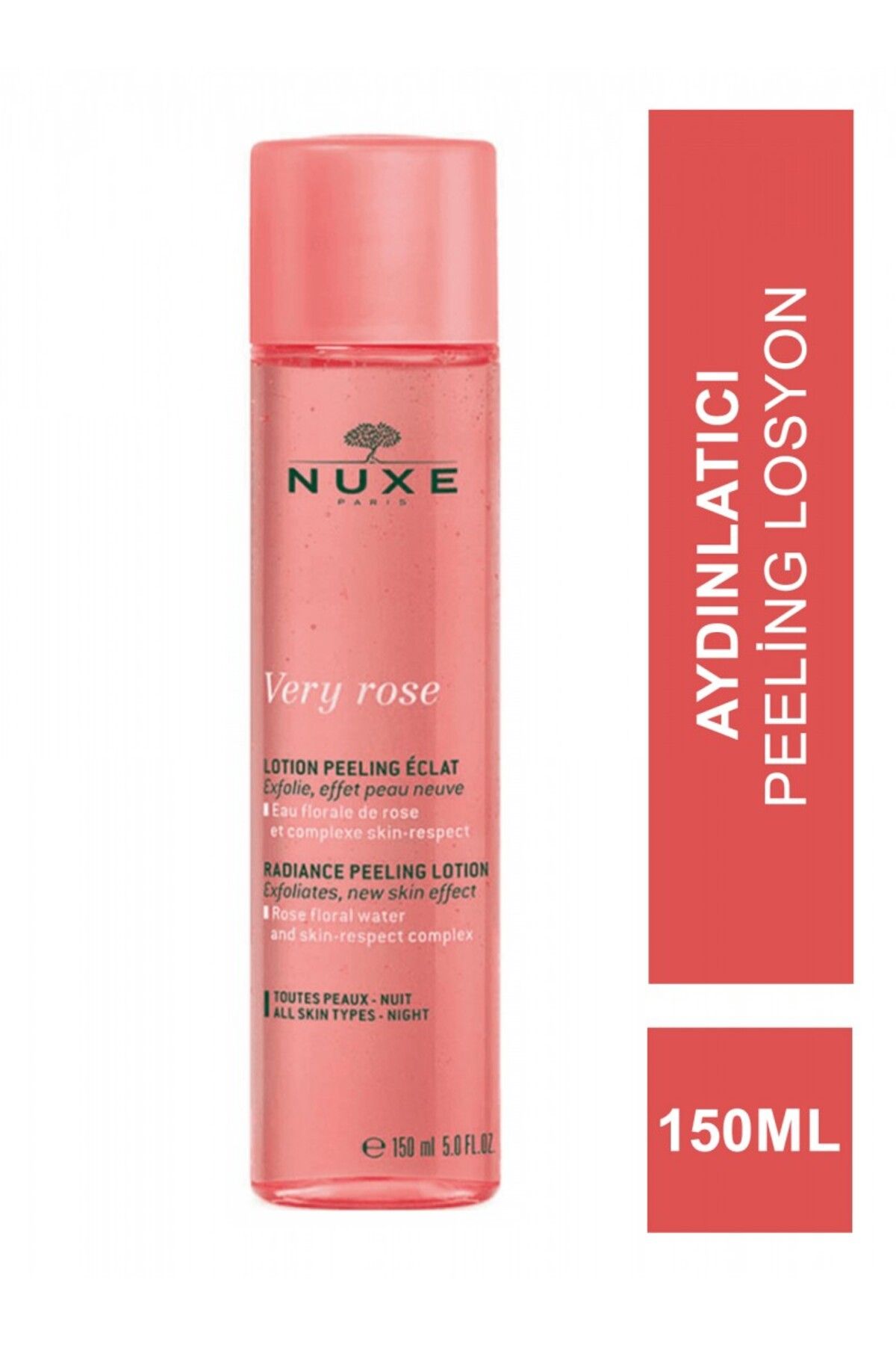 Nuxe Very Rose - Soyma Ve Nemlendirme Etkisi Sağlayan Peeling Tonik Losyon 150 ml