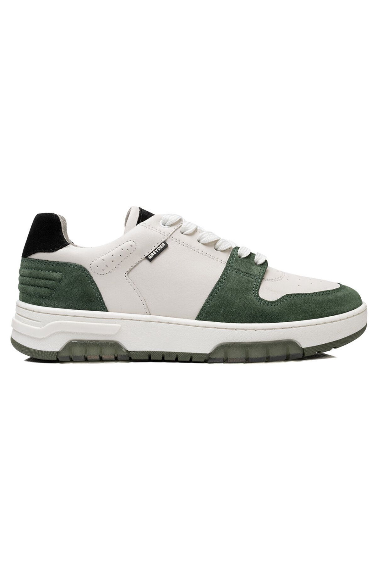 Greyder Kadın Beyaz Yeşil Hakiki Deri Sneaker Ayakkabı 3k2sa33021