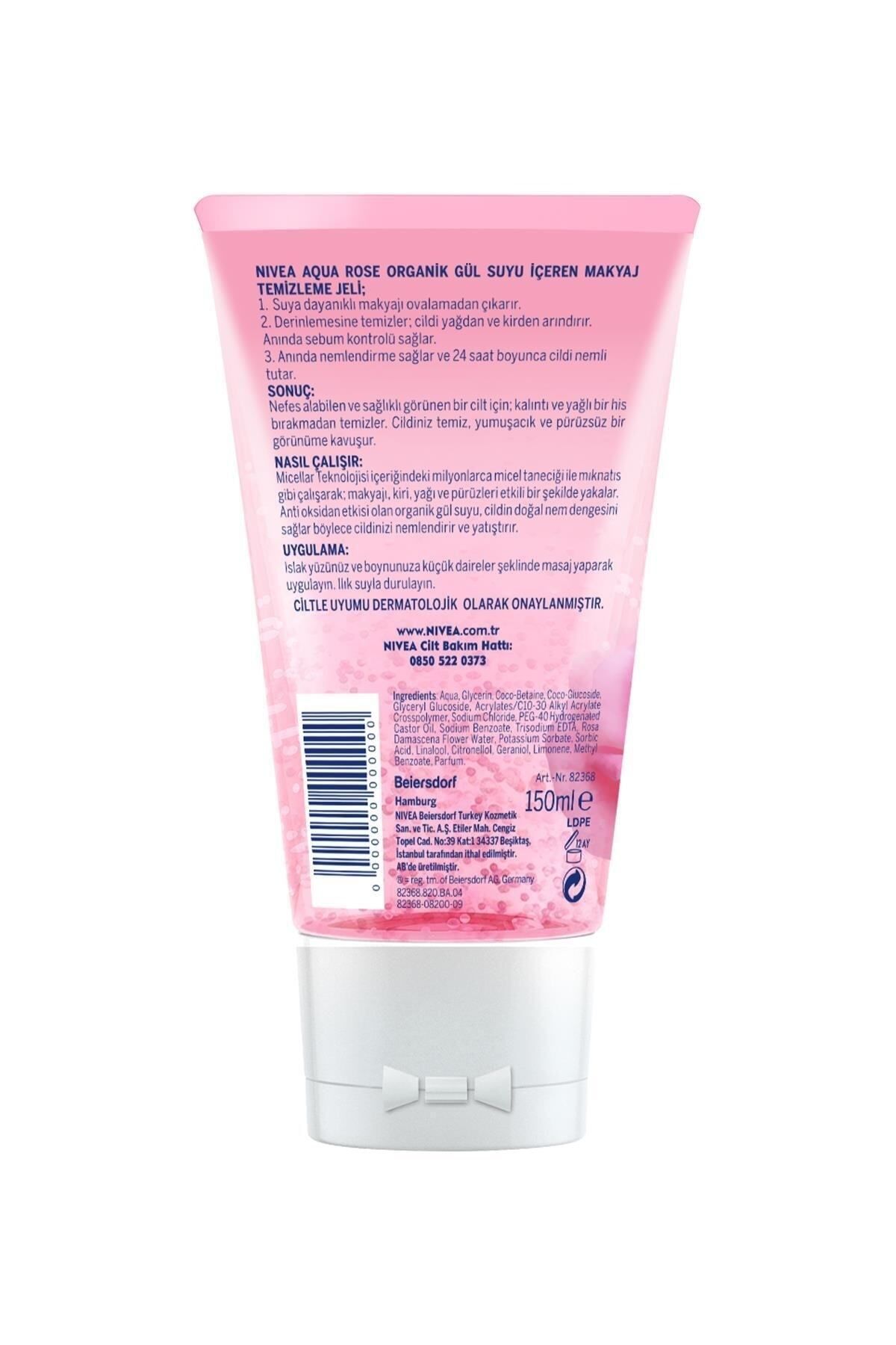 Aqua Rose Organik Gül Suyu İçeren Makyaj Temizleme Jeli 150ml,Yüz Temizleme_2