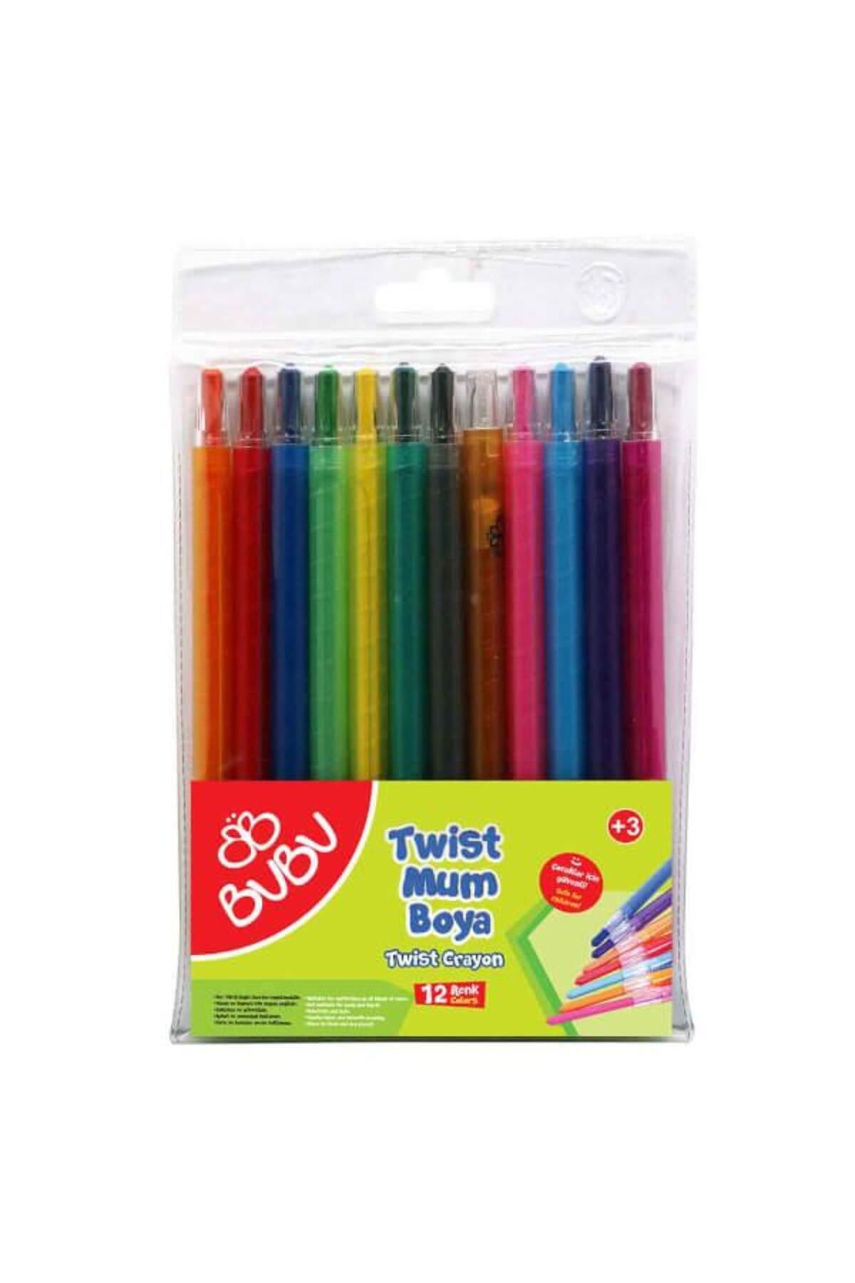Bubu Bu-bu Twıst Crayon (mum) Boya 12 Renk