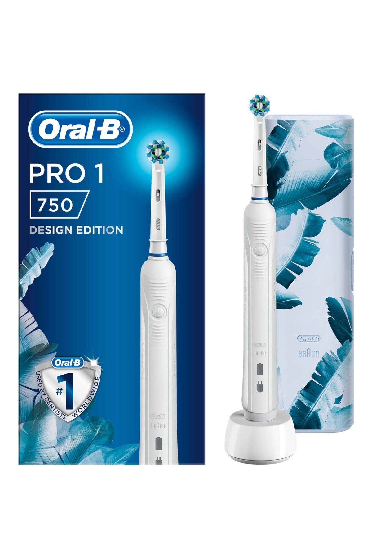 Oral-B Pro1 750 Şarj Edilebilir Diş Fırçası Beyaz Seyahat Kabı Hediye