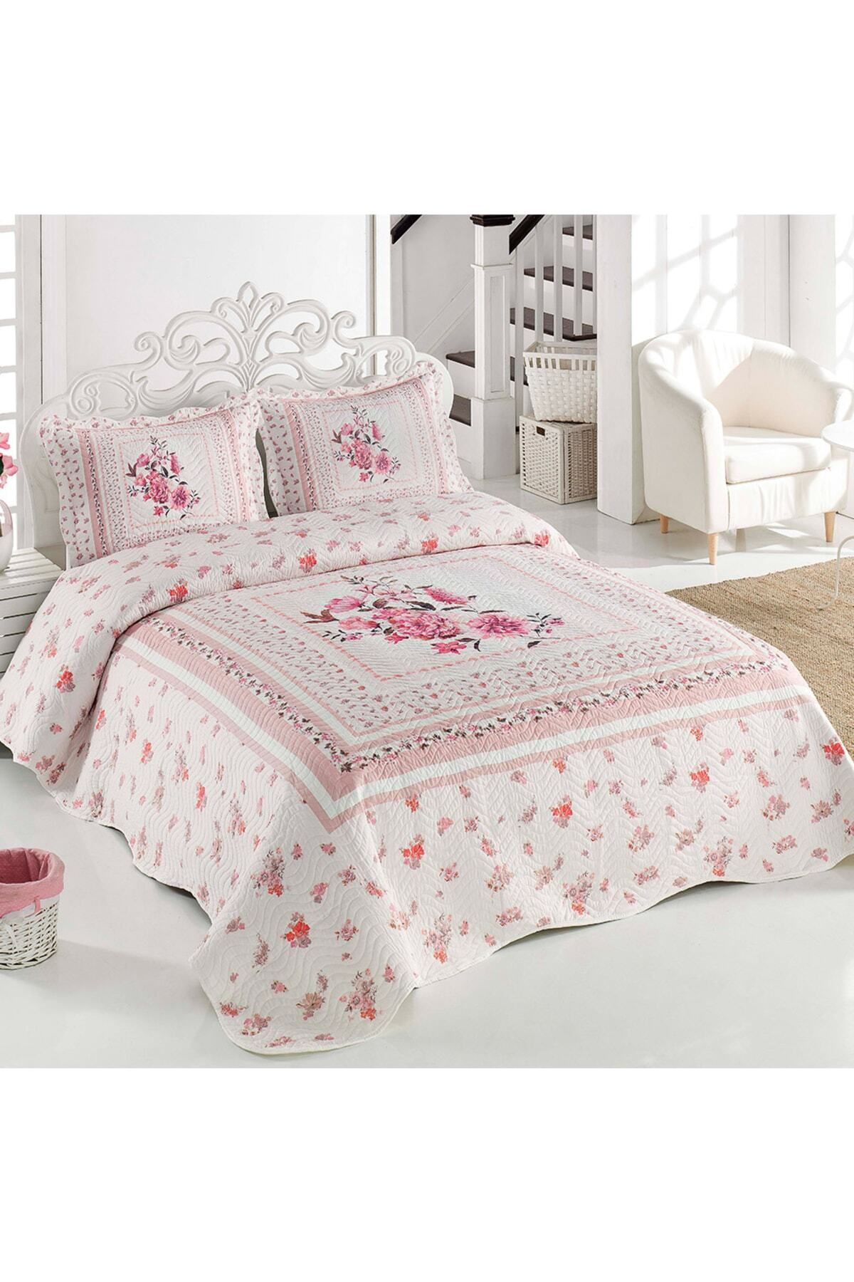 ŞENER HOME Örtüm Thalia Çift Kişilik Kapitone Yatak Örtüsü