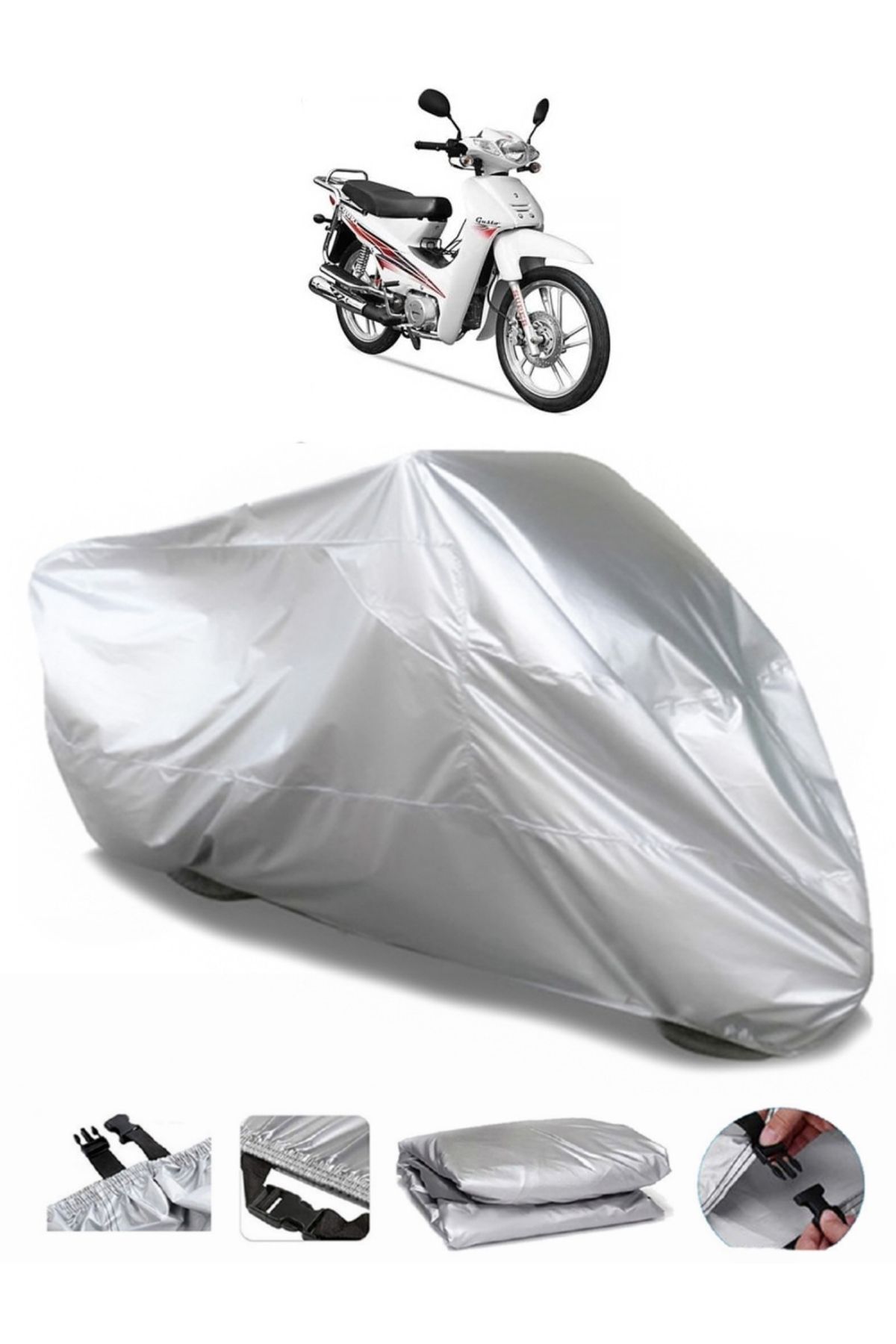 CoverPlus Yuki YK-100-7A Gusto Motorcycle Cover Outdoor Uv Protector Rain Covers