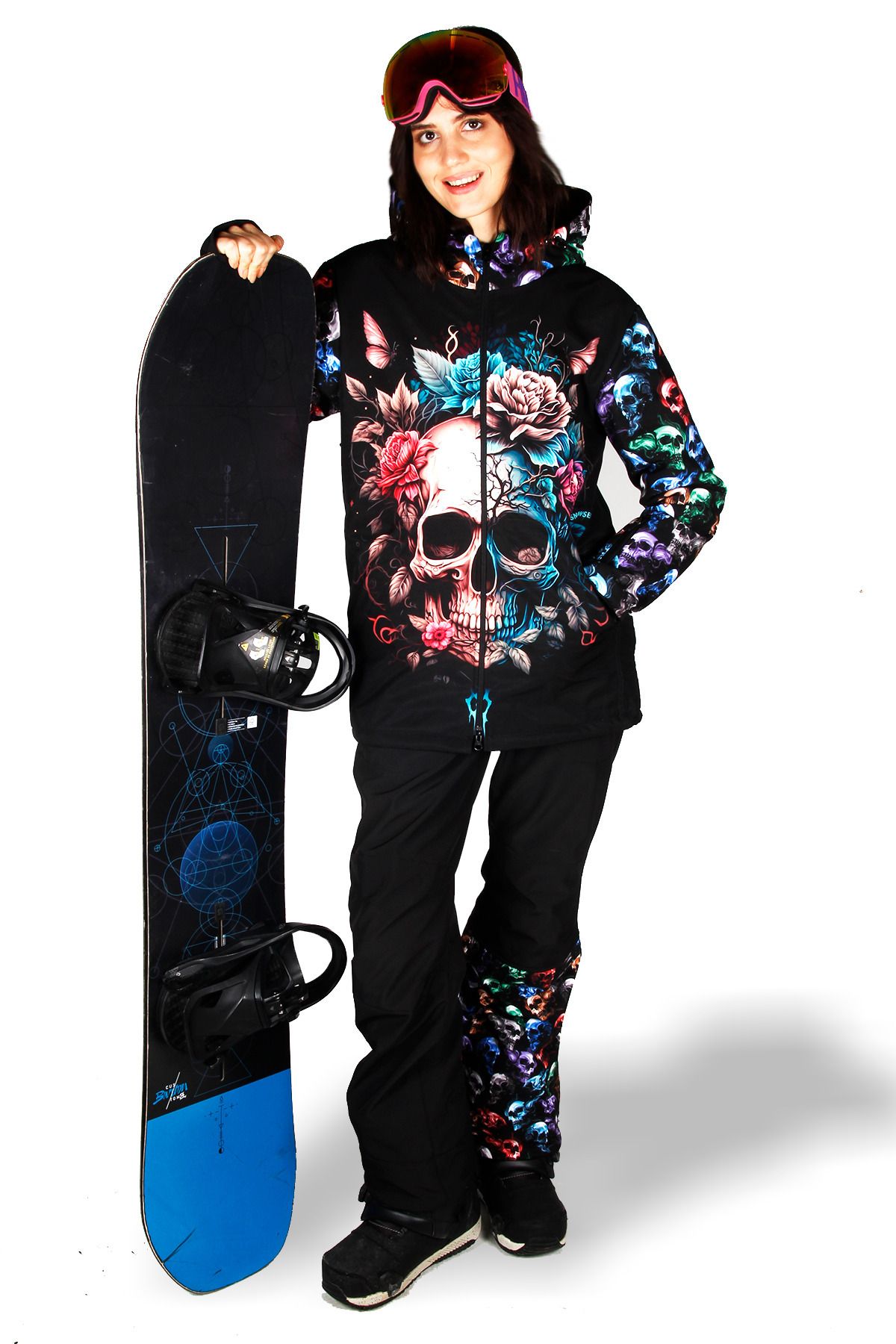 SNOWSEA Original Skull Kayak Mont ve Pantolon Takımı