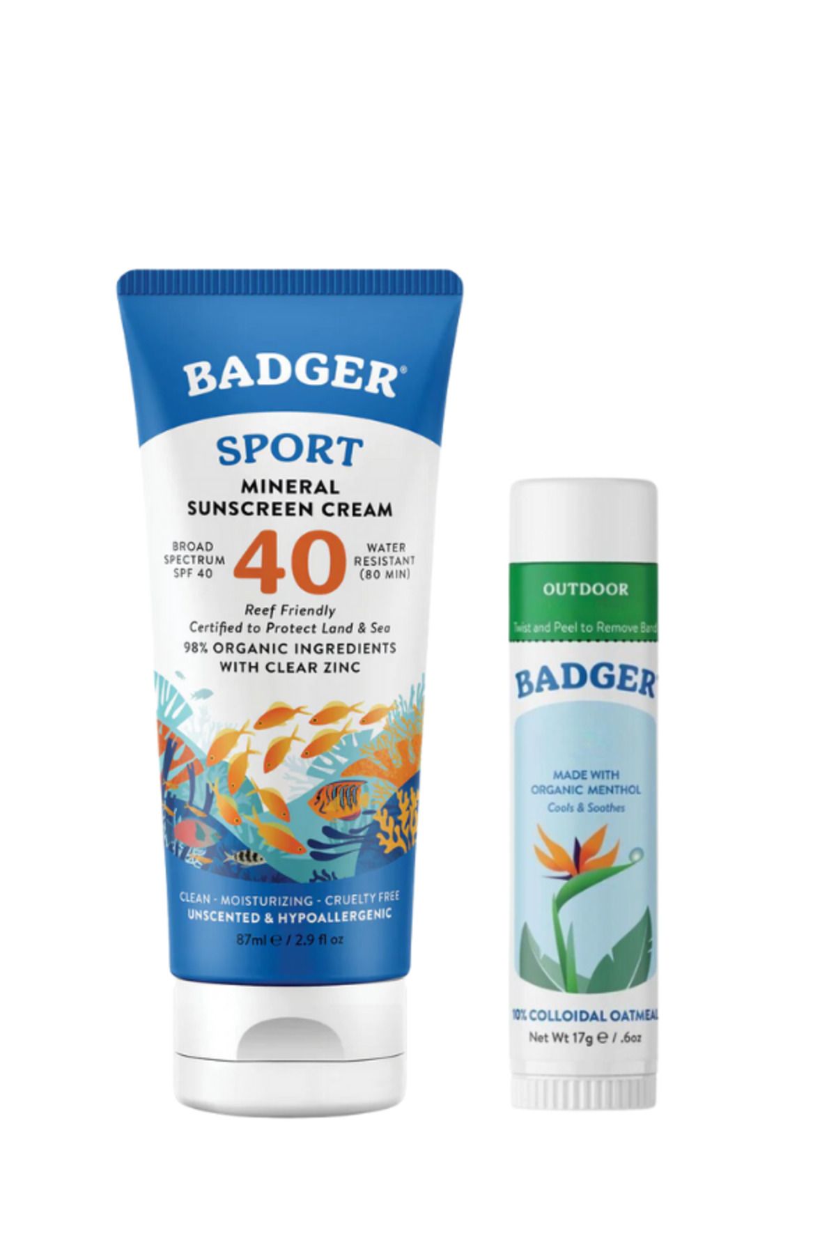 Badger Clear Zinc Yetişkin Güneş ve Outdoor Stick Set