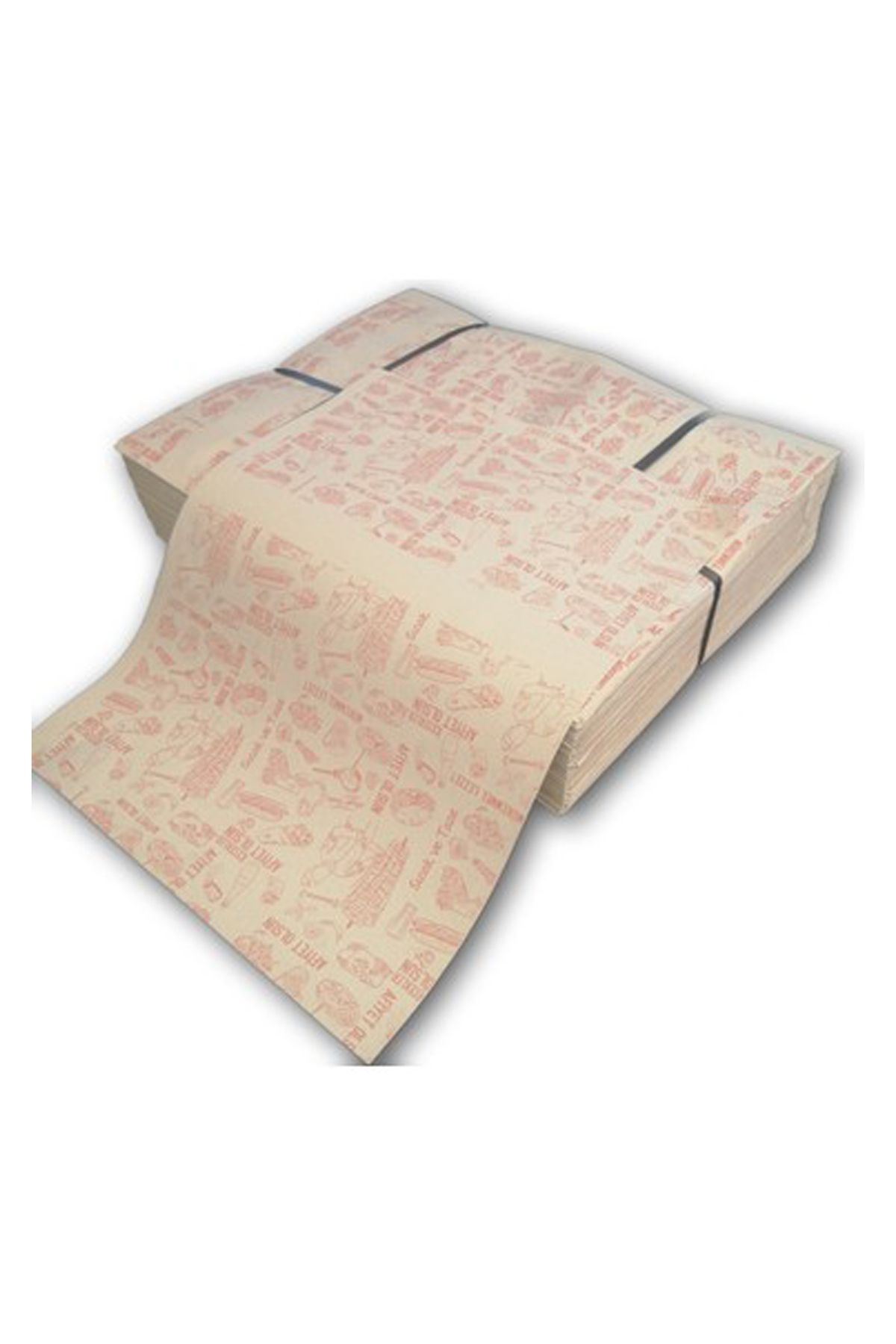 Sarem Ambalaj Sandviç Dürüm Paketleme Sarma Ambalaj Kağıdı Esmer Sülfit 1 kg 35x50 100 Adet (Afiyet olsun yazılı)