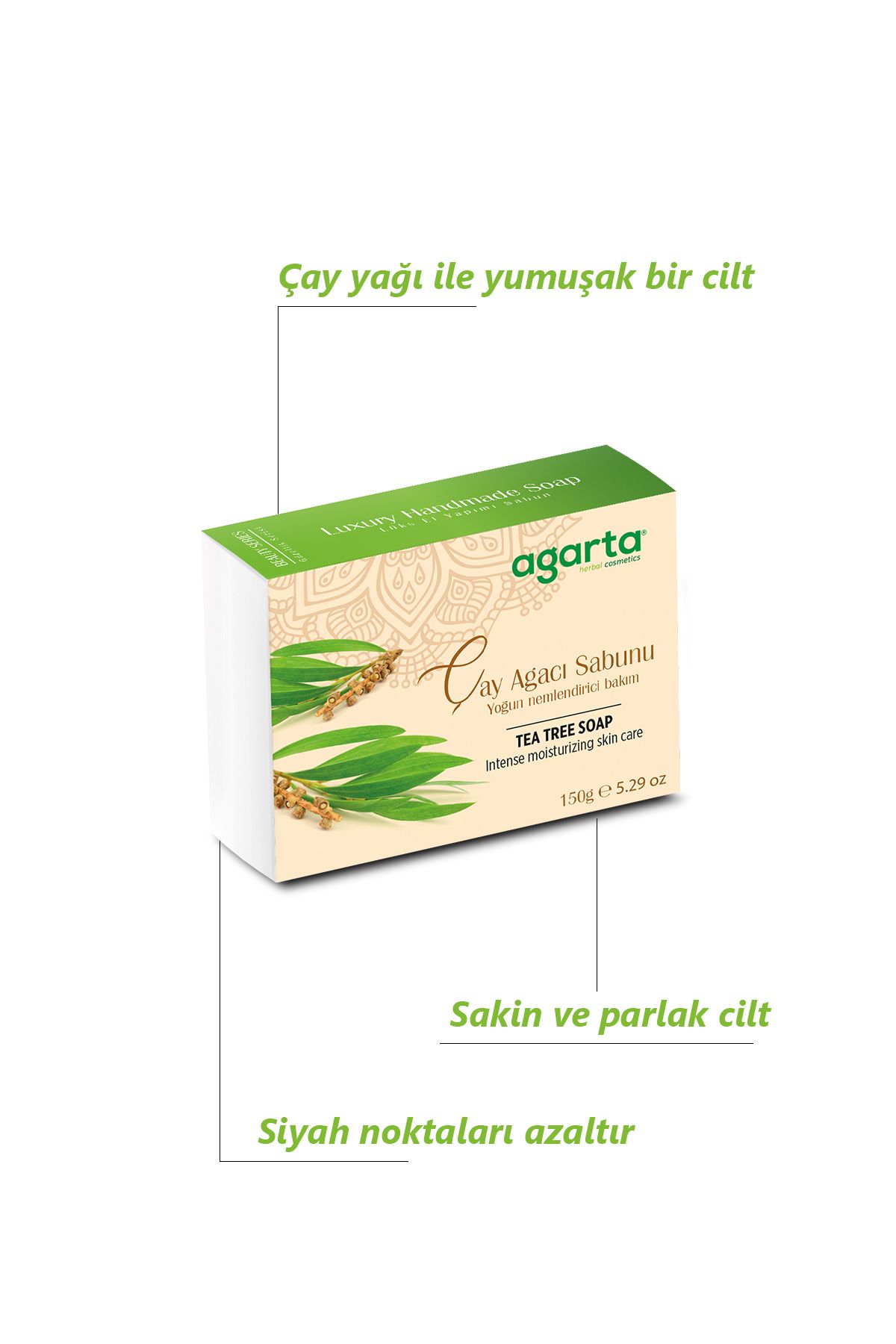 Agarta Doğal El Yapımı Çay Ağacı Sabunu 150 gr