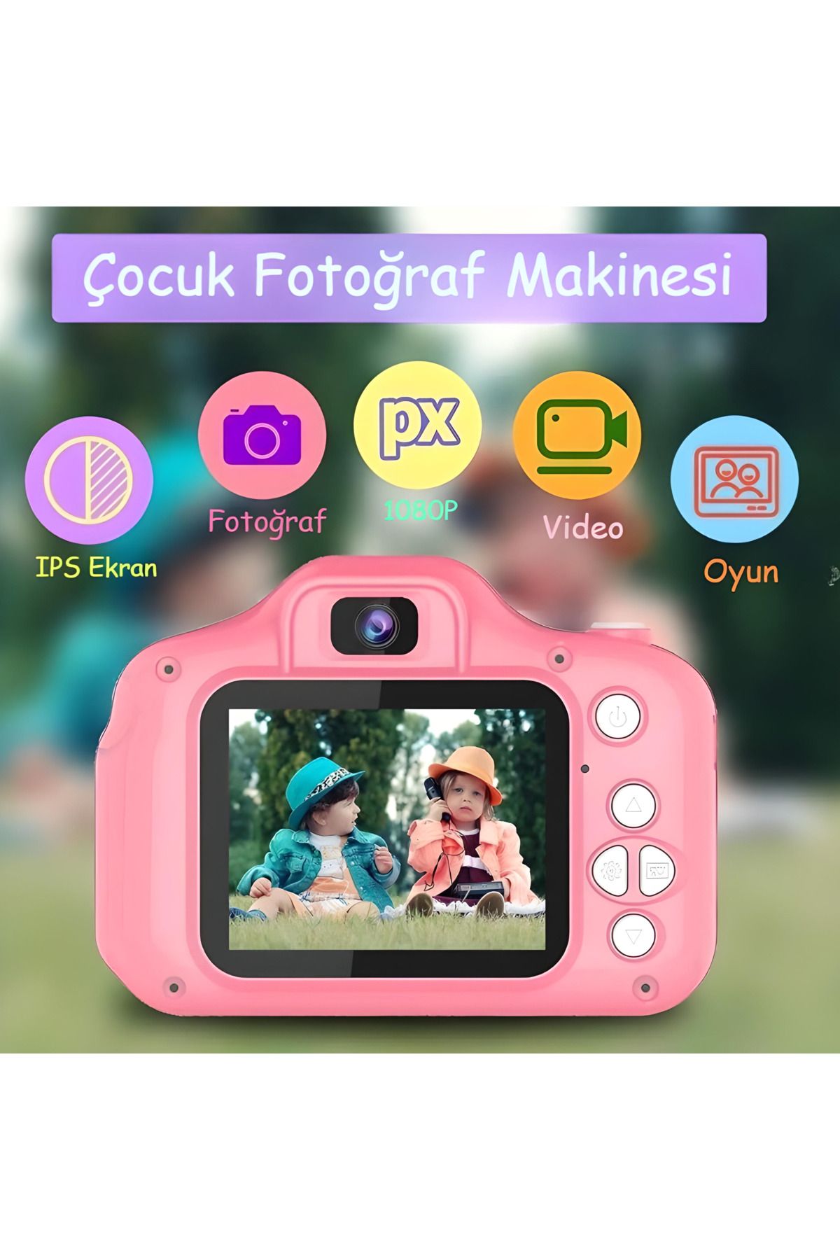 nextbuy Mini Retro Fotoğraf Makinesi Çocuk İçin Vintage 1080P SD Kart Girişli HD 2.0 İnc Ekran Video Kamera