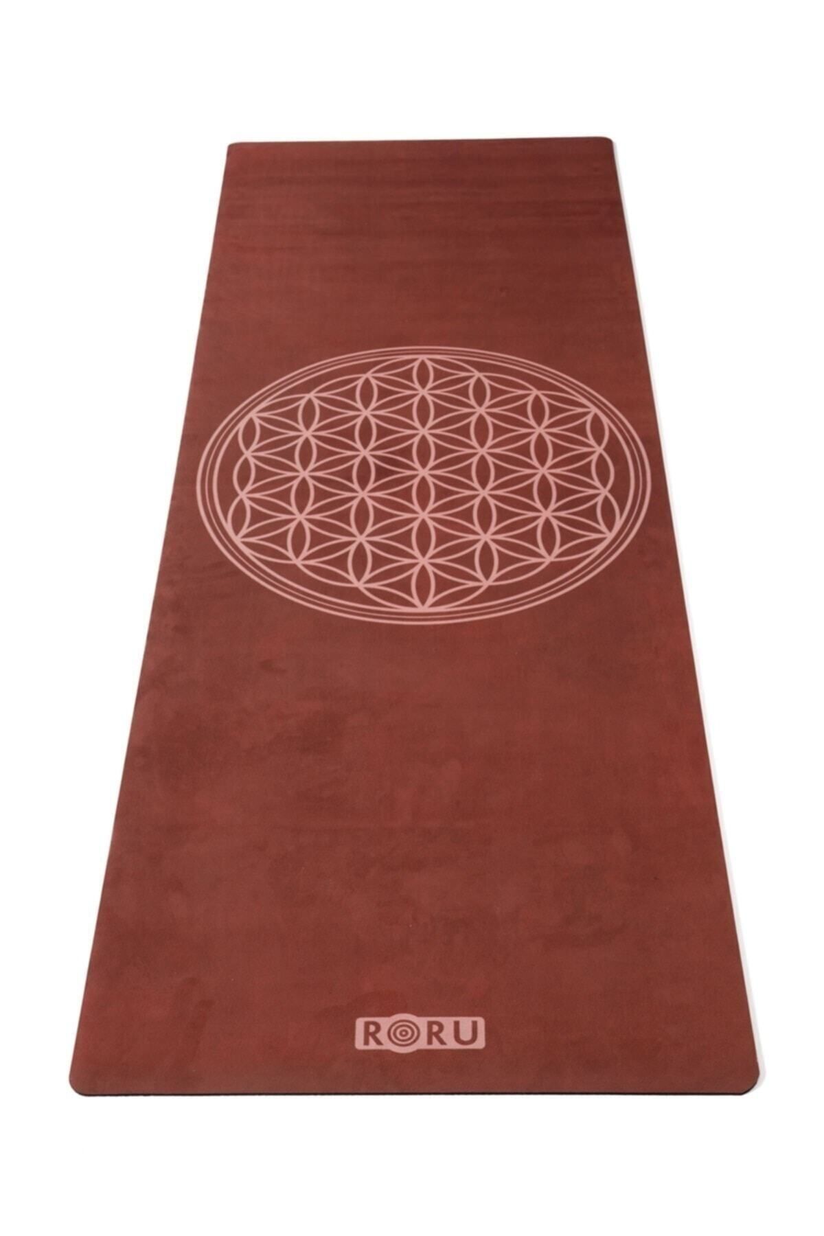 Roru Concept Moon Kaydırmaz Yoga Egzersiz Matı, Kuru Nemli Eller Için, 173x61 Cm 3 Mm Doğal Kauçuk, Bordo